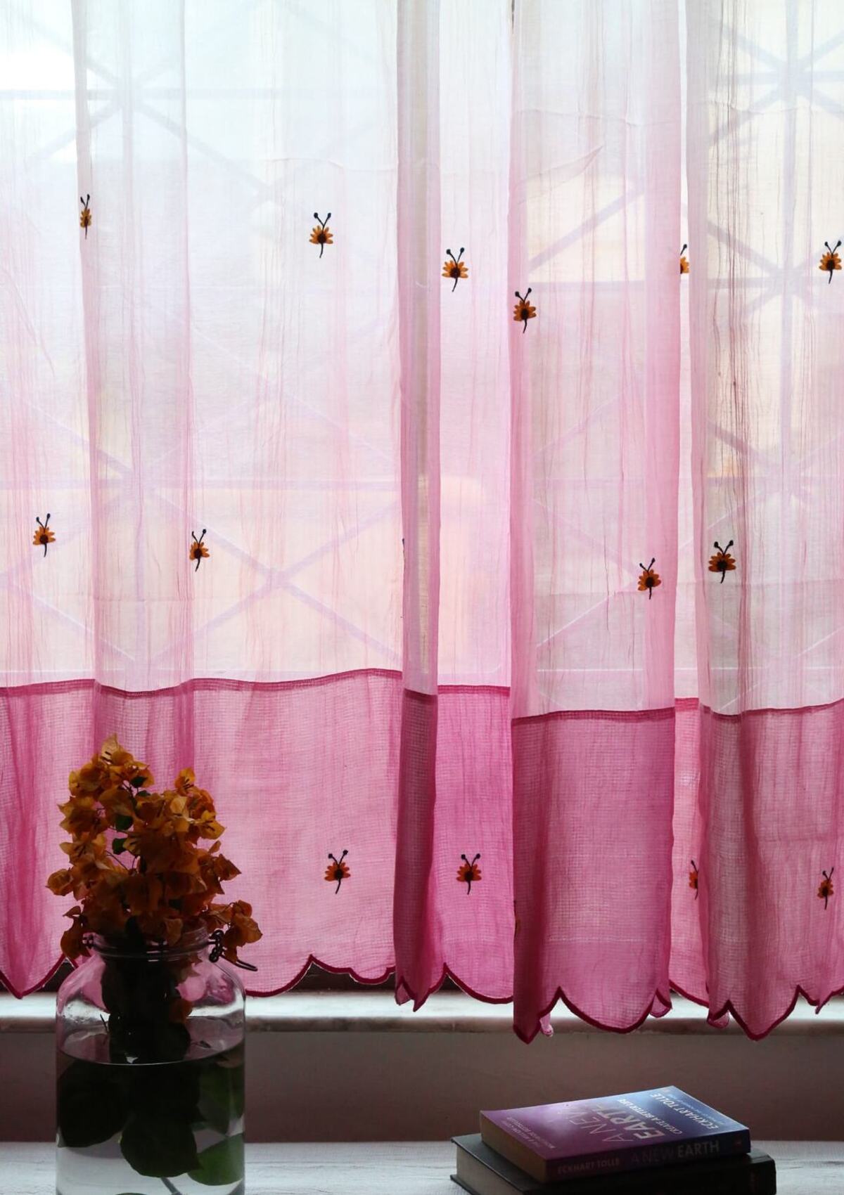 Sitarini Pink Sheer Drape