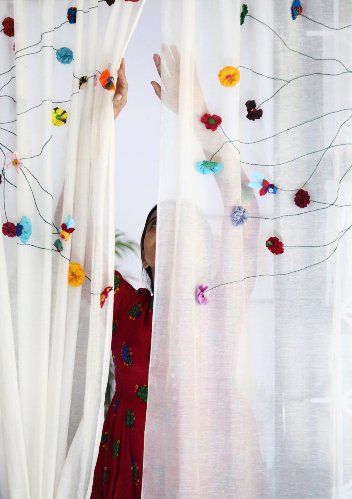 Sravana Off-White Sheer Curtain