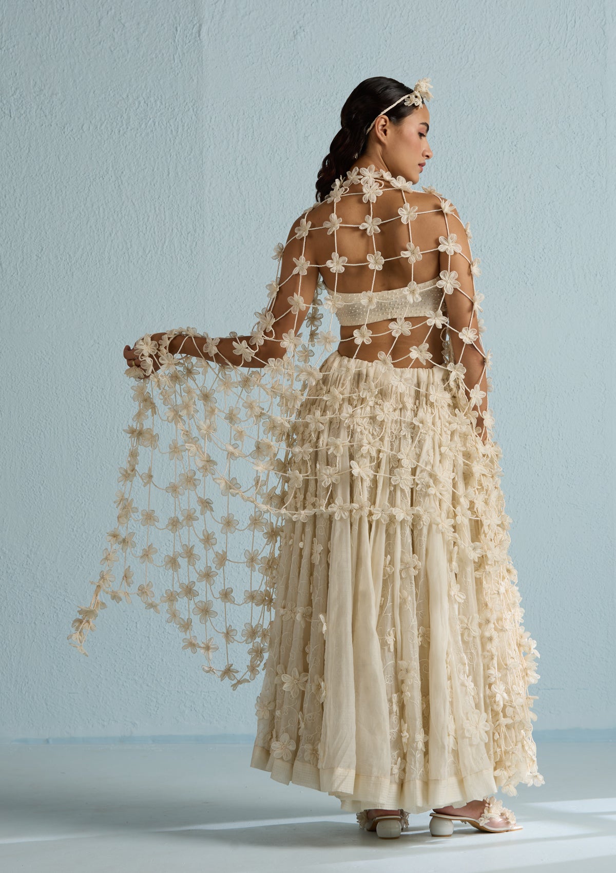 Moon Floral Dupatta