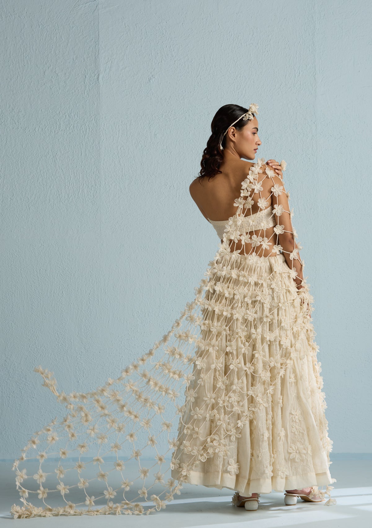 Moon Floral Dupatta