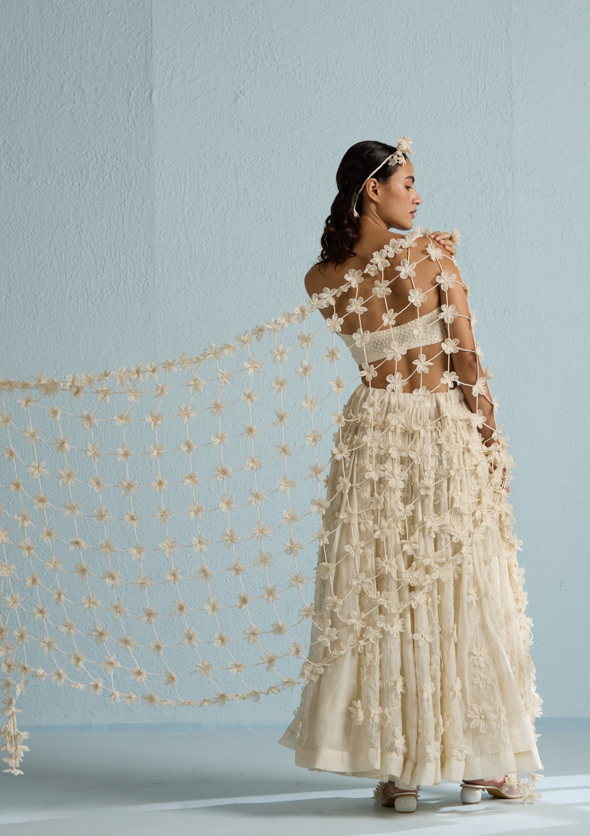 Moon Floral Dupatta
