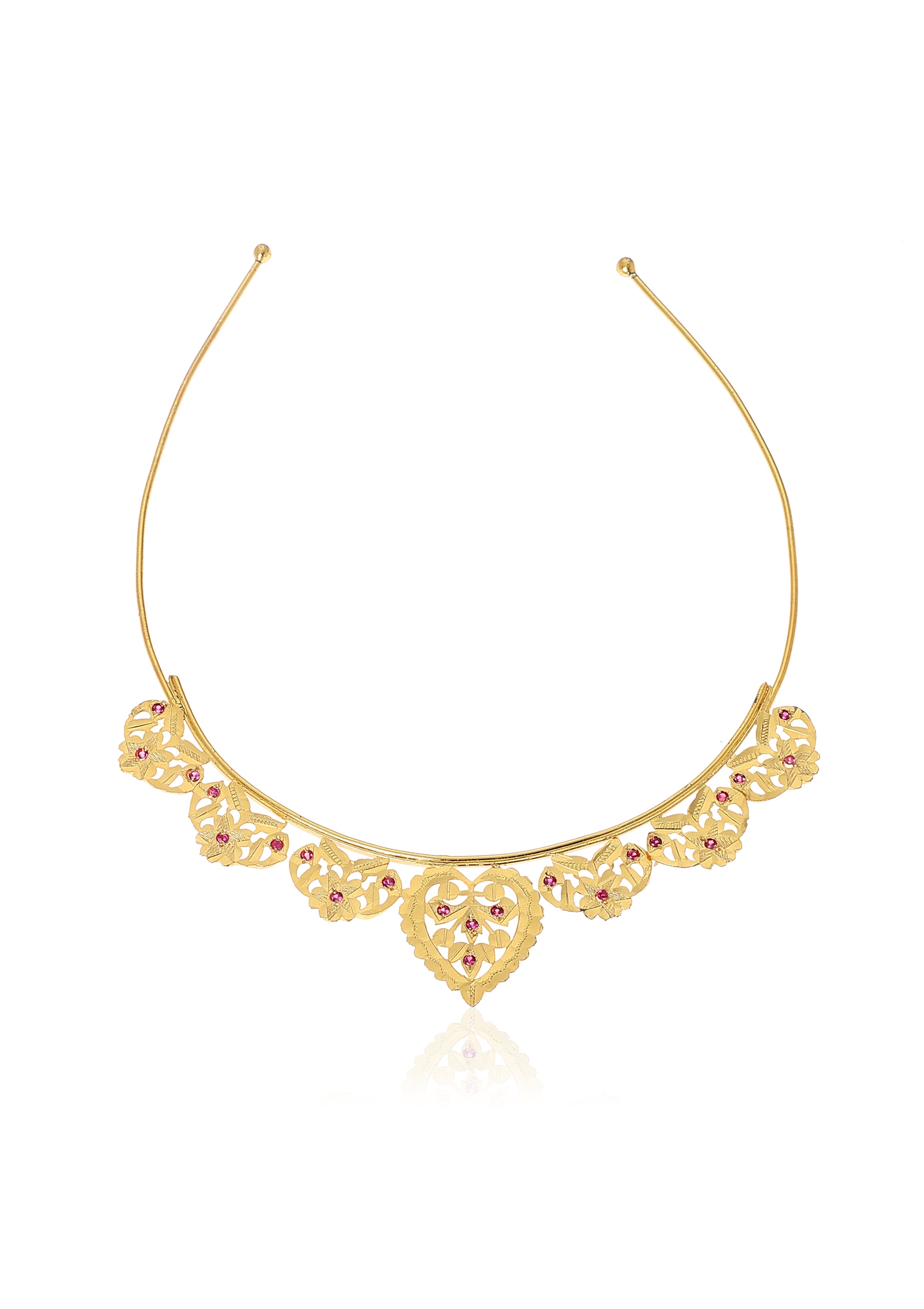 Tajbano Gold Tone Silver Hair Band