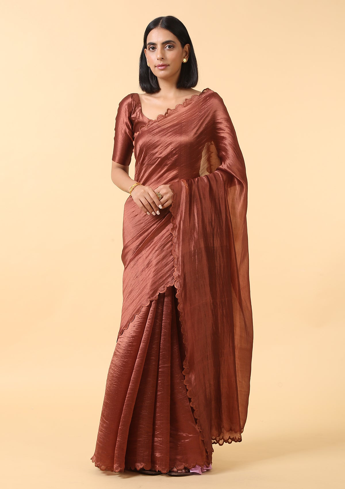 Tamba Bronze Silk Saree