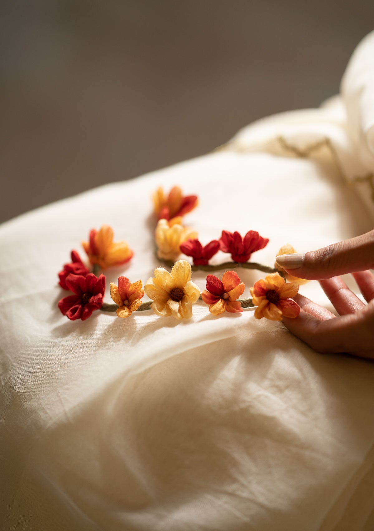 Tambura Red Flower Hair Accessory