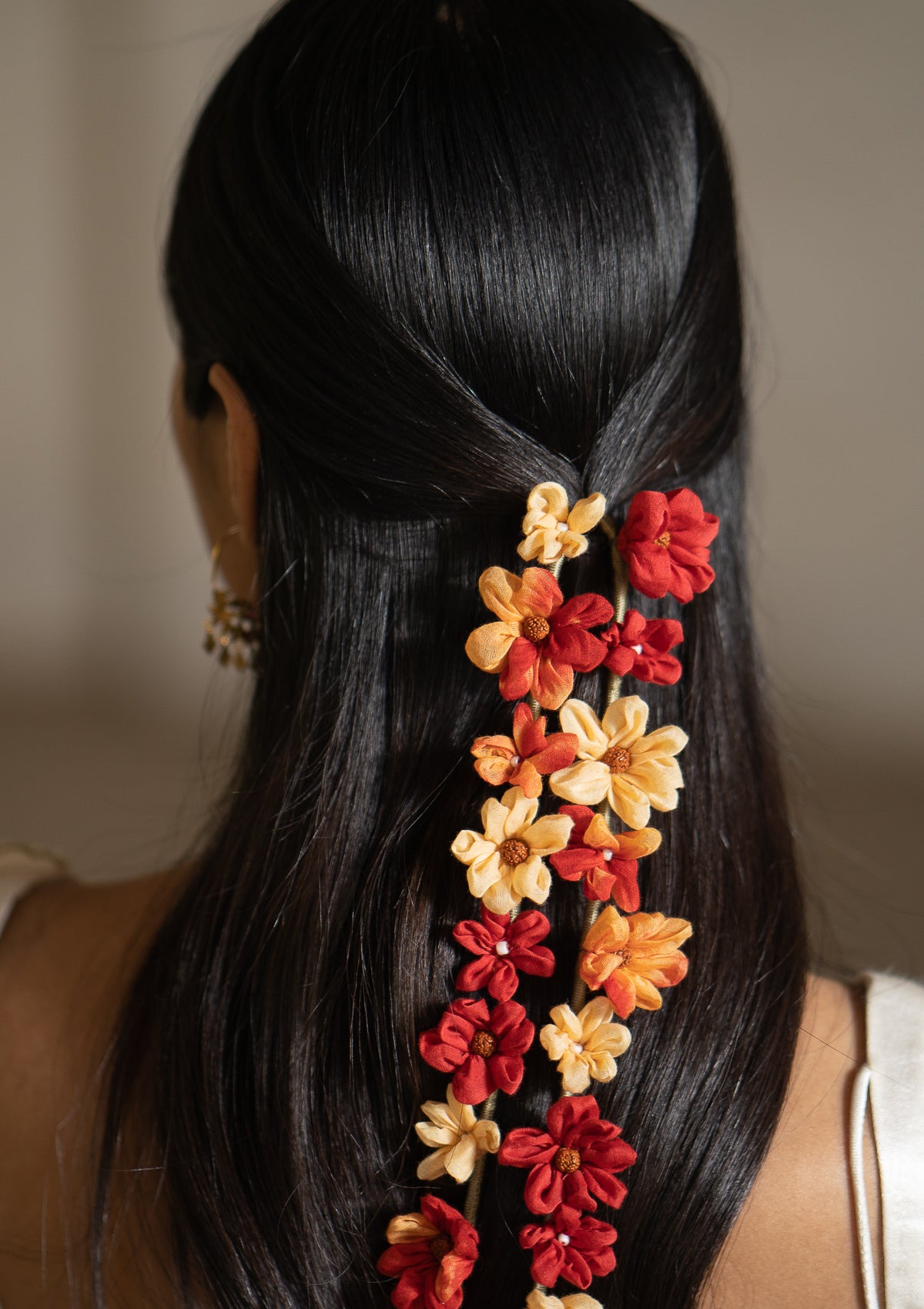 Tambura Red Flower Hair Accessory