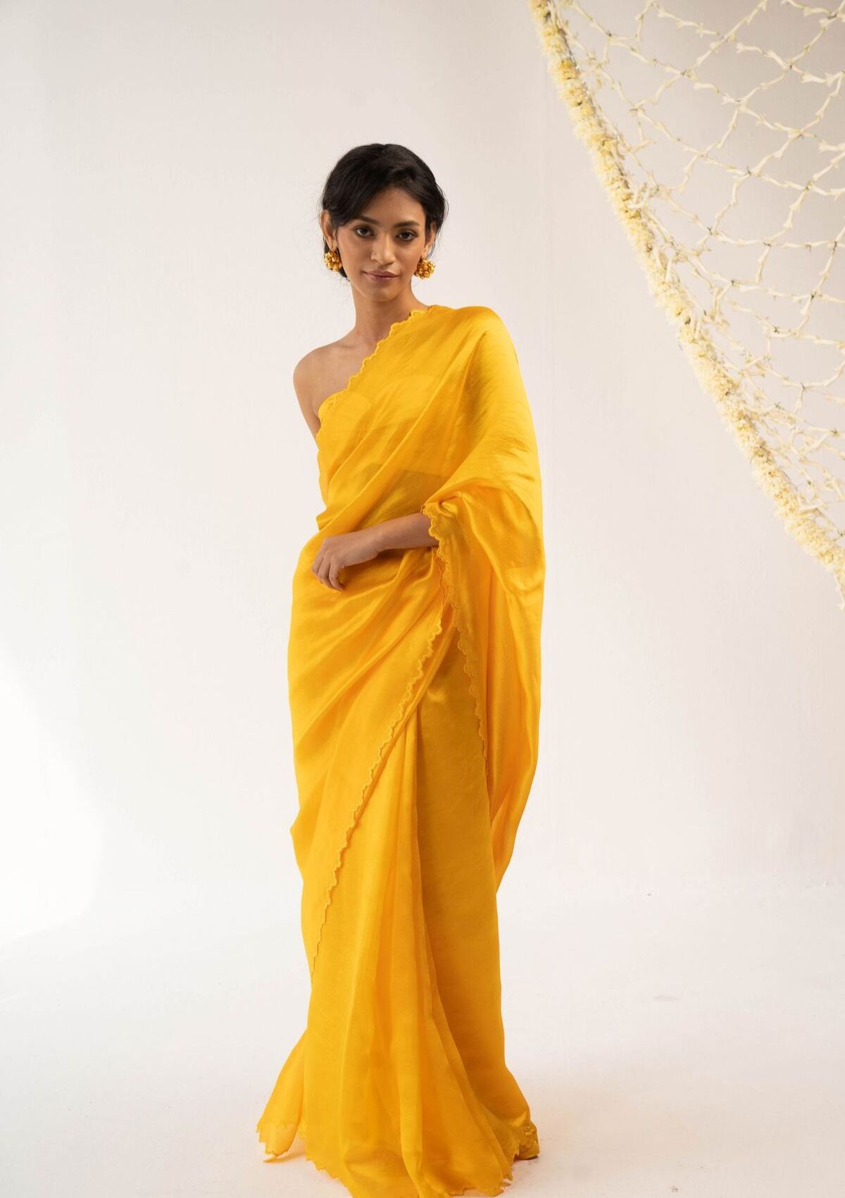 Tesu Yellow Saree