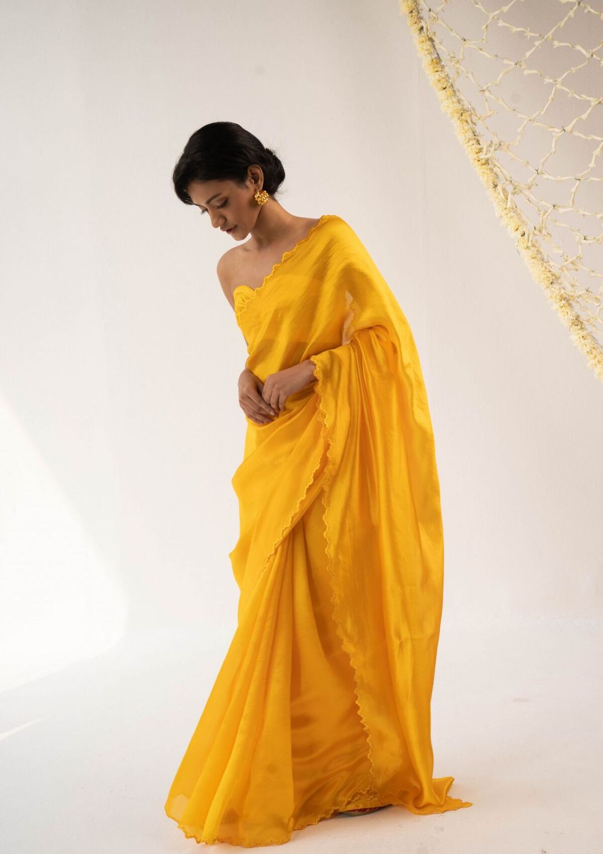 Tesu Yellow Saree