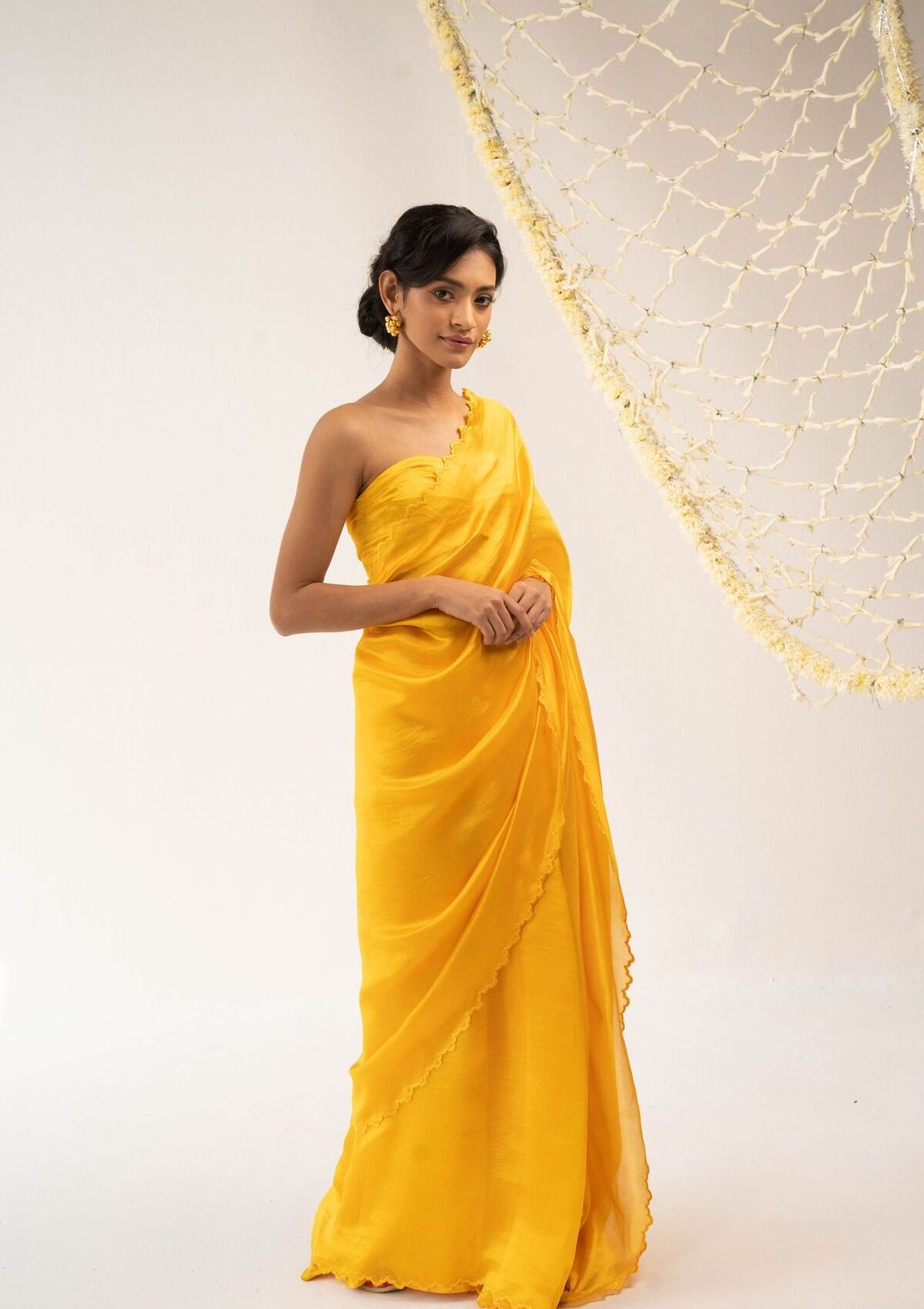 Tesu Yellow Saree