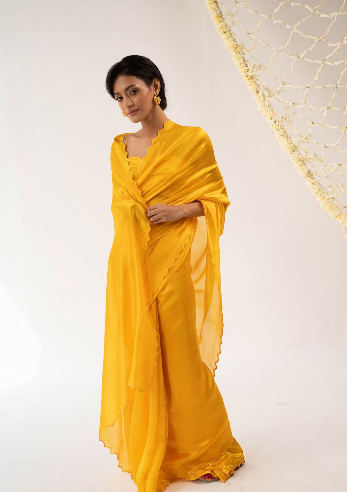 Tesu Yellow Saree