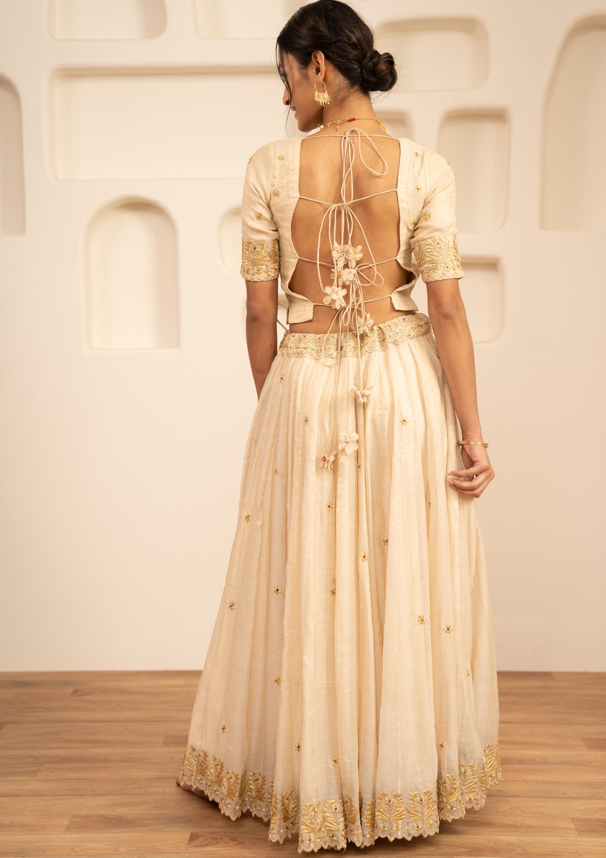 Shayari Tissue Chanderi Skirt & Blouse Set