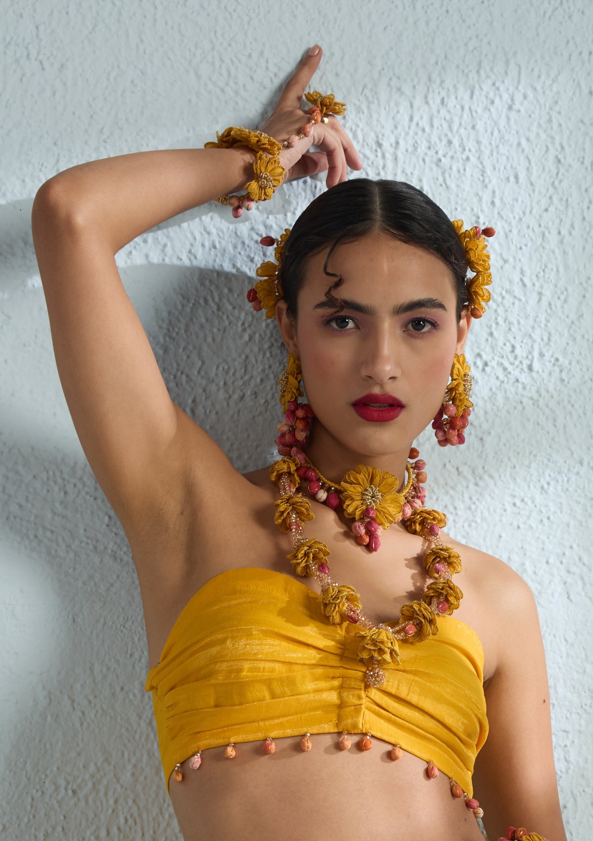 Amaltas Floral Jewellery Set
