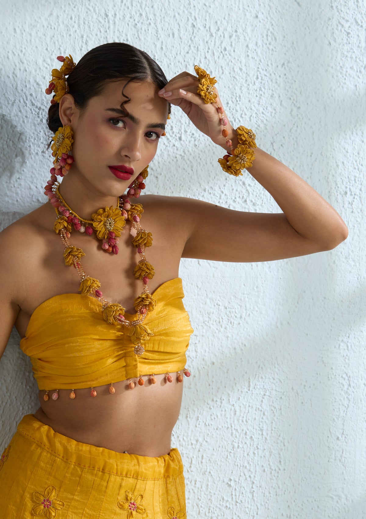 Amaltas Floral Jewellery Set