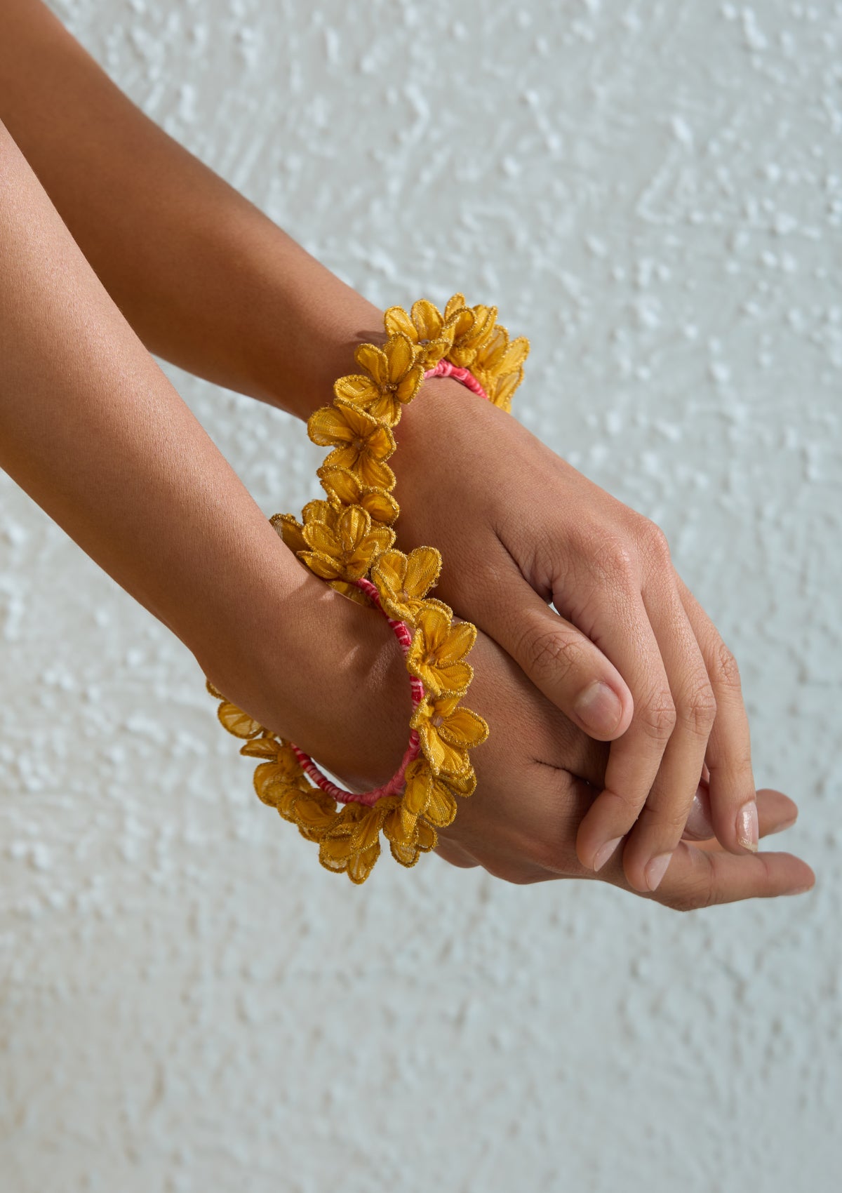 Amaltas Floral Bangle - Set of 2