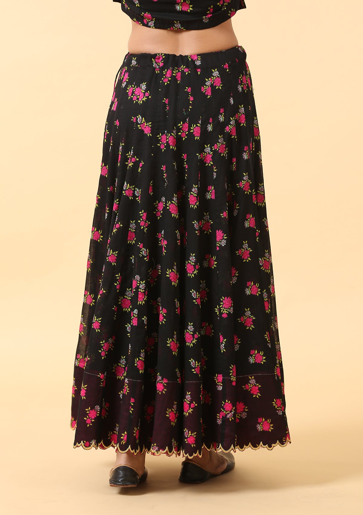 Wabisabi Black Ghagra Skirt