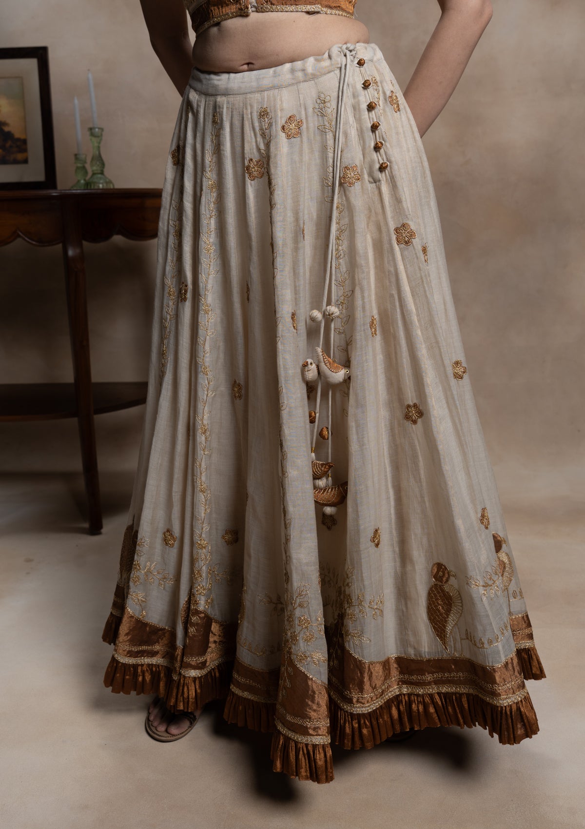 Maheshwari Tissue Skirt