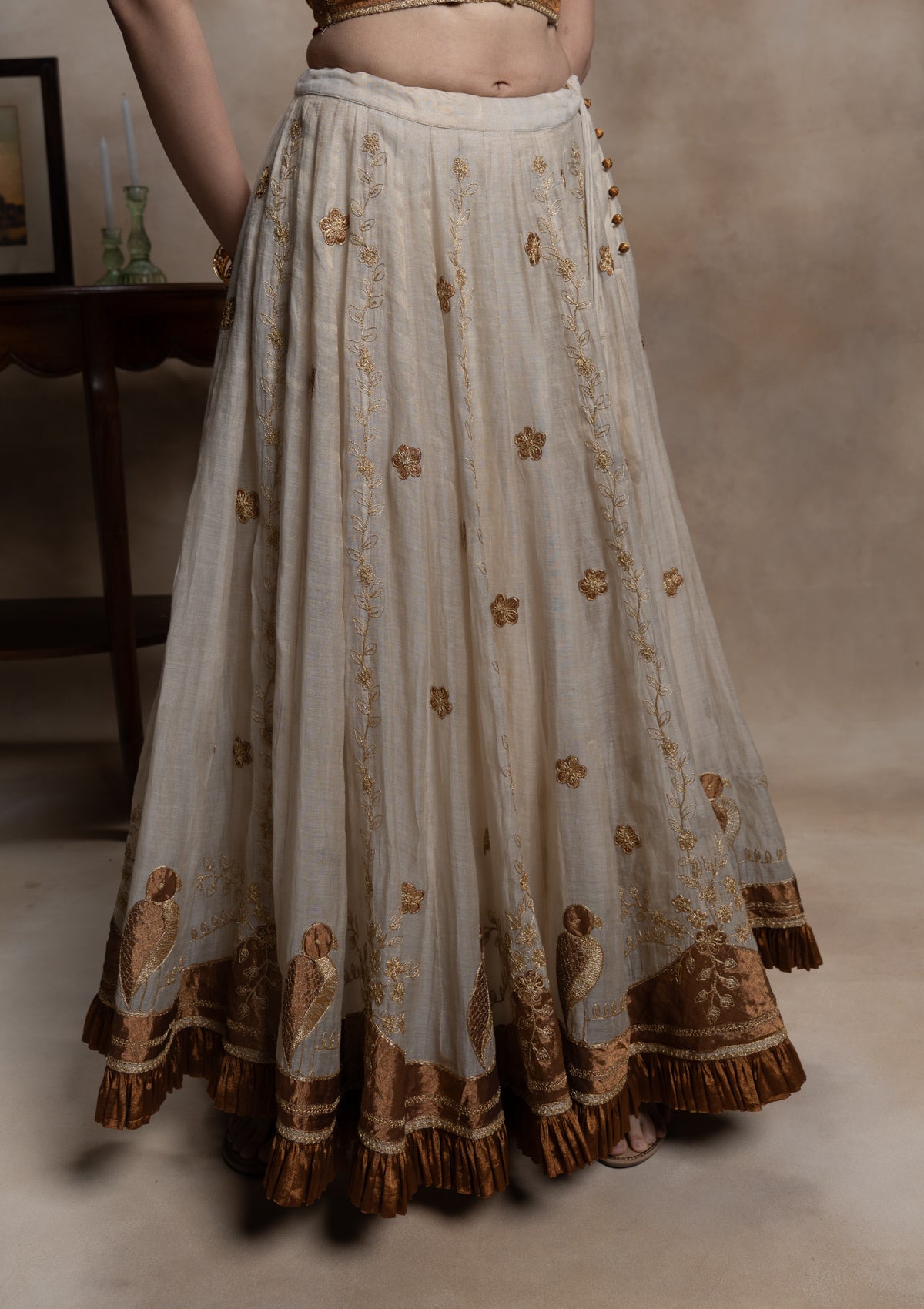 Maheshwari Tissue Skirt