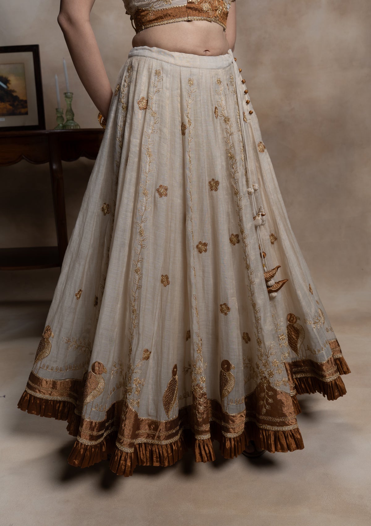 Maheshwari Tissue Skirt