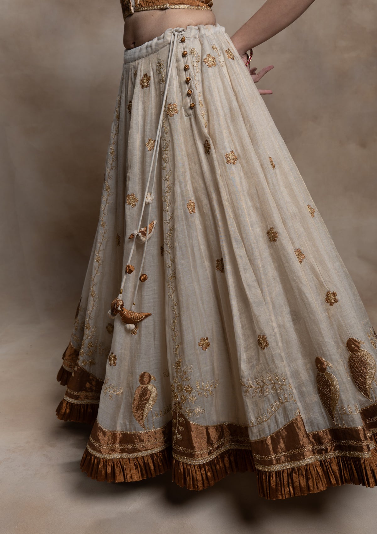 Maheshwari Tissue Skirt