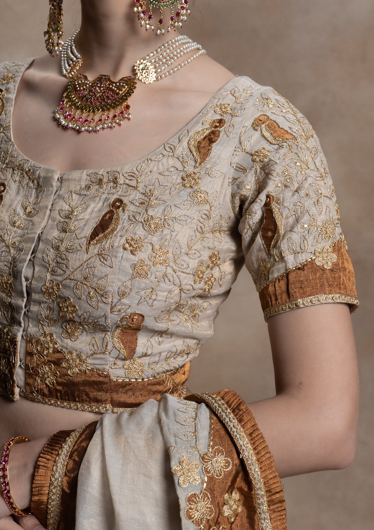 Maheshwari Skirt & Blouse Set