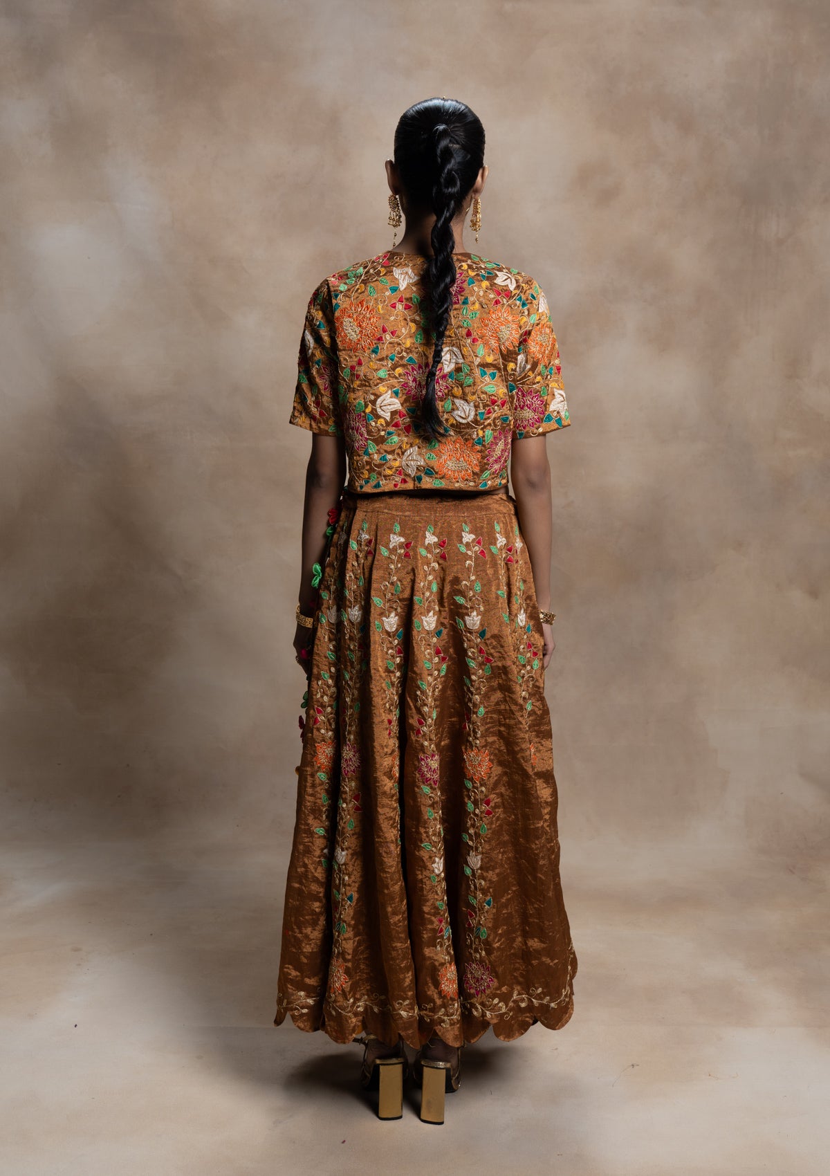 Haimavati Tissue Skirt & Blouse Set