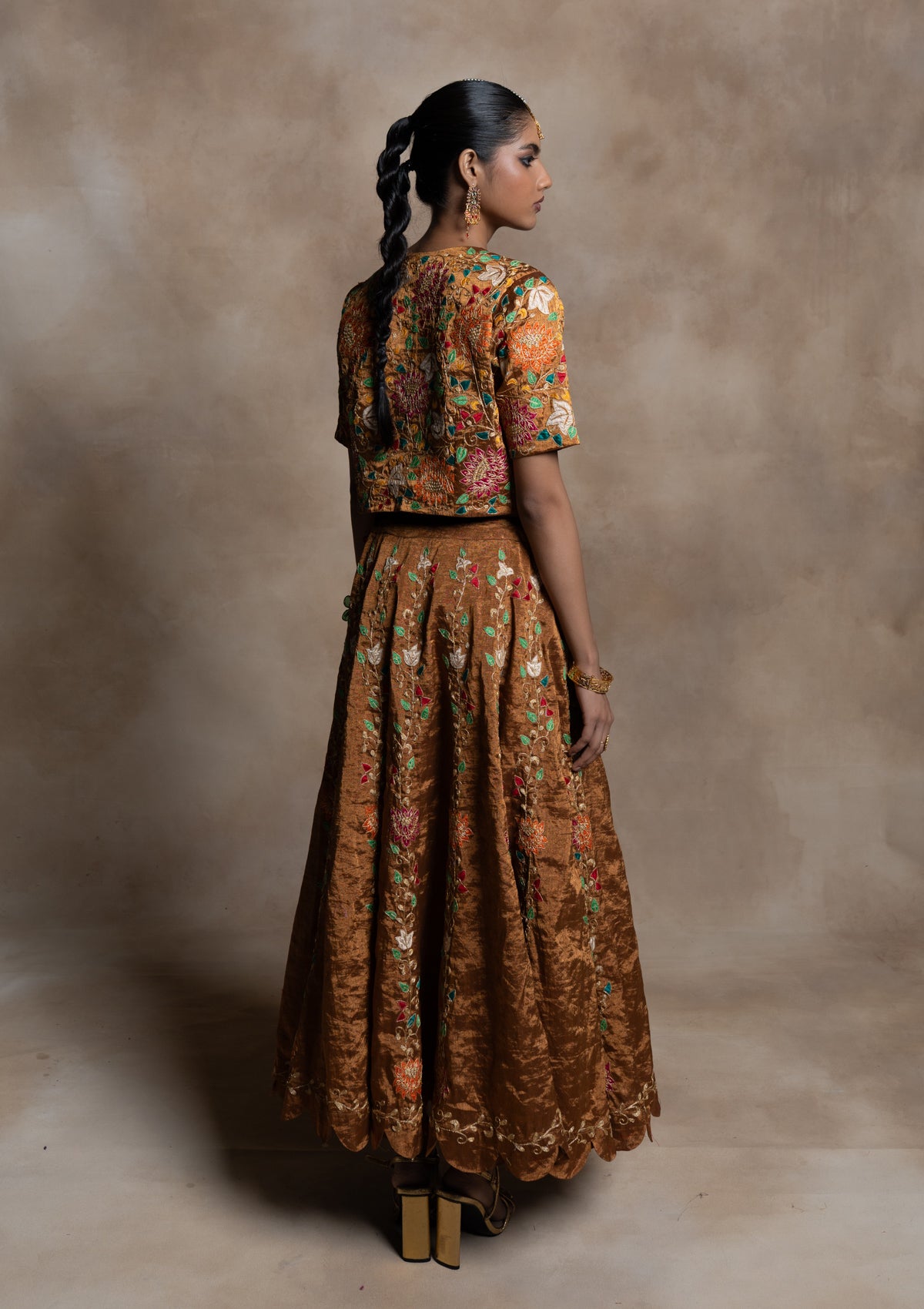 Haimavati Tissue Skirt & Blouse Set