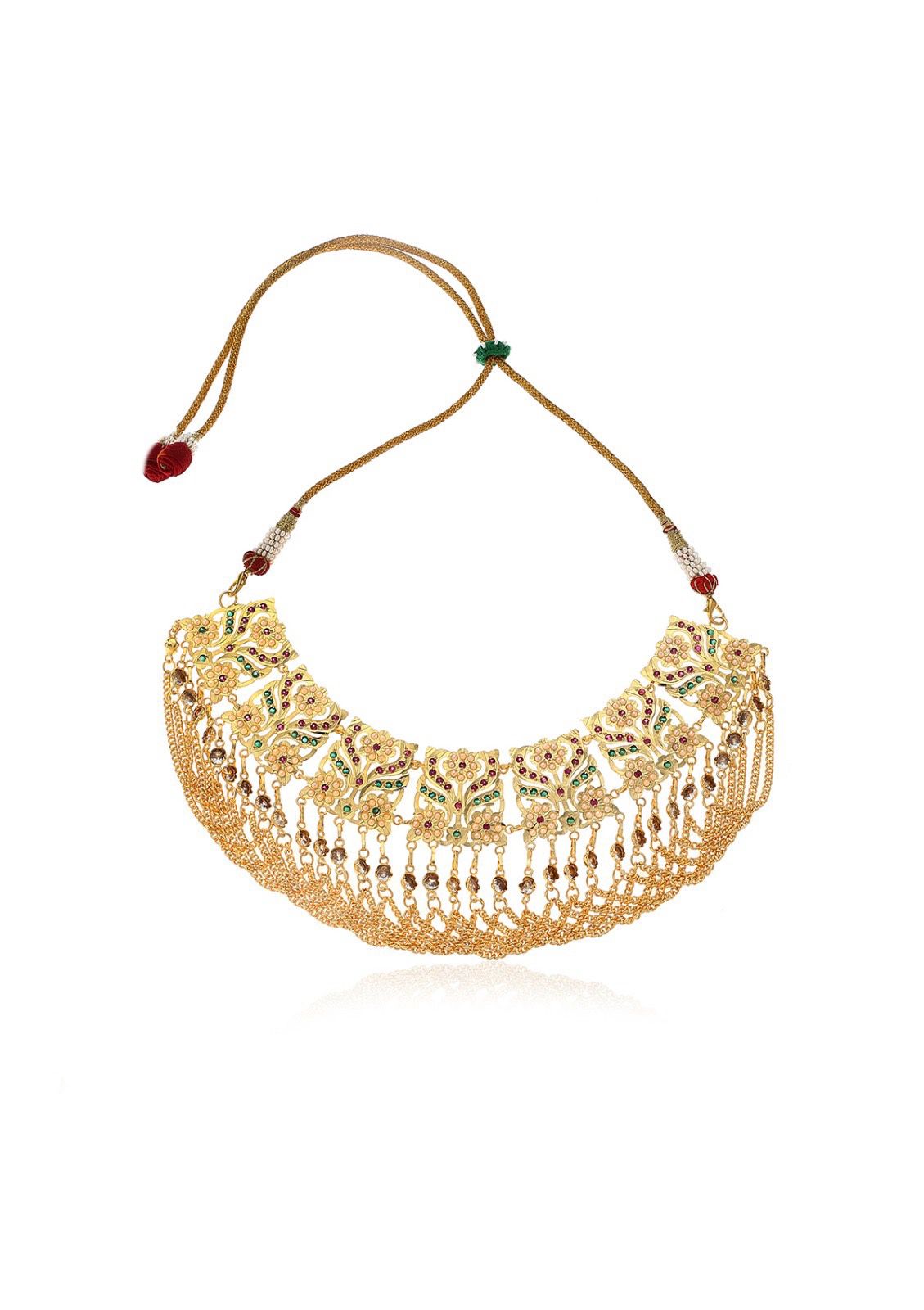 Dehri Gold Tone Silver Necklace