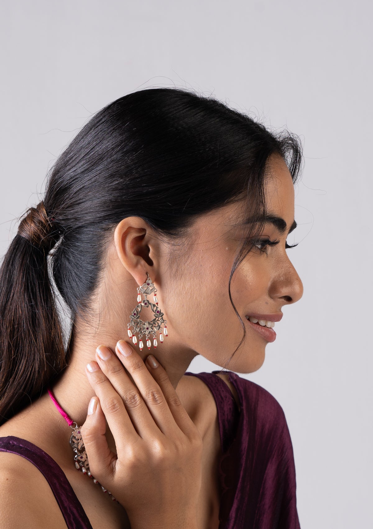Zahra Silver Earrings