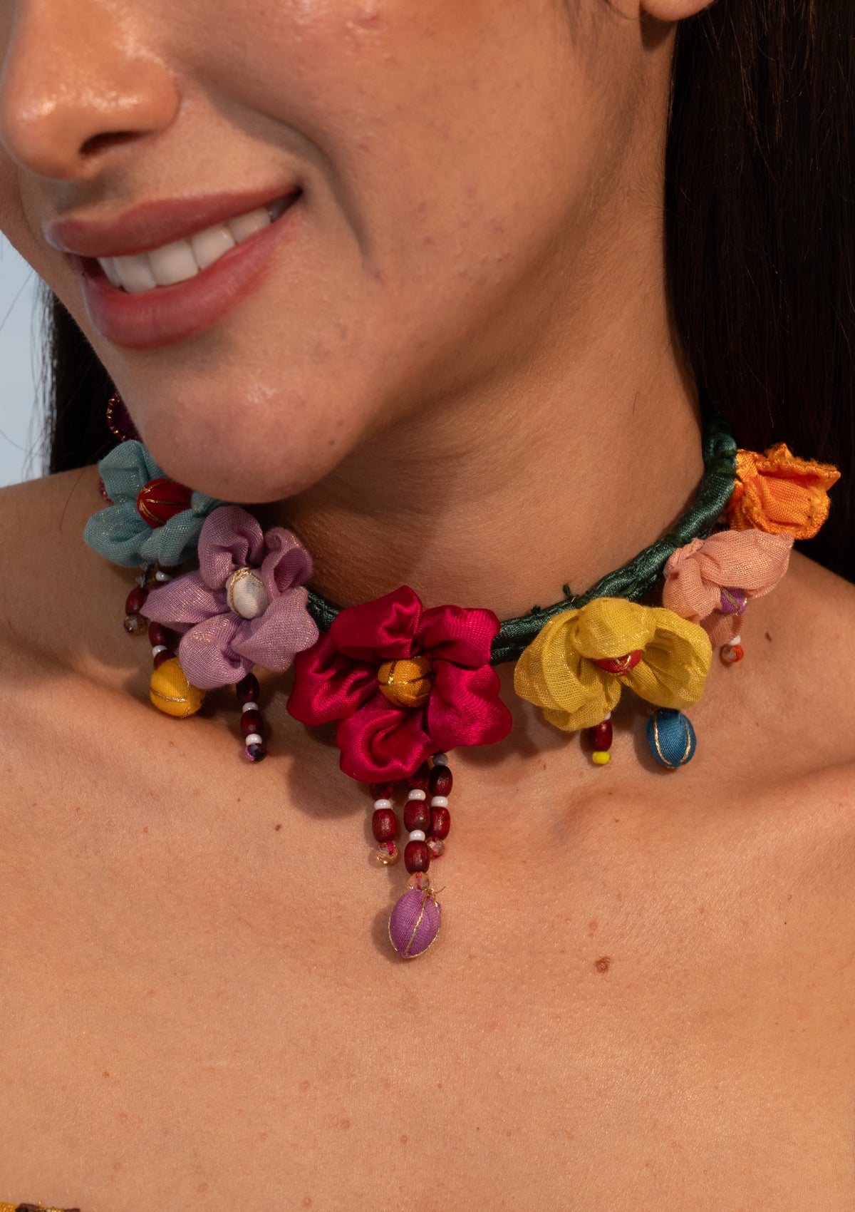 Satrangi Floral Necklace