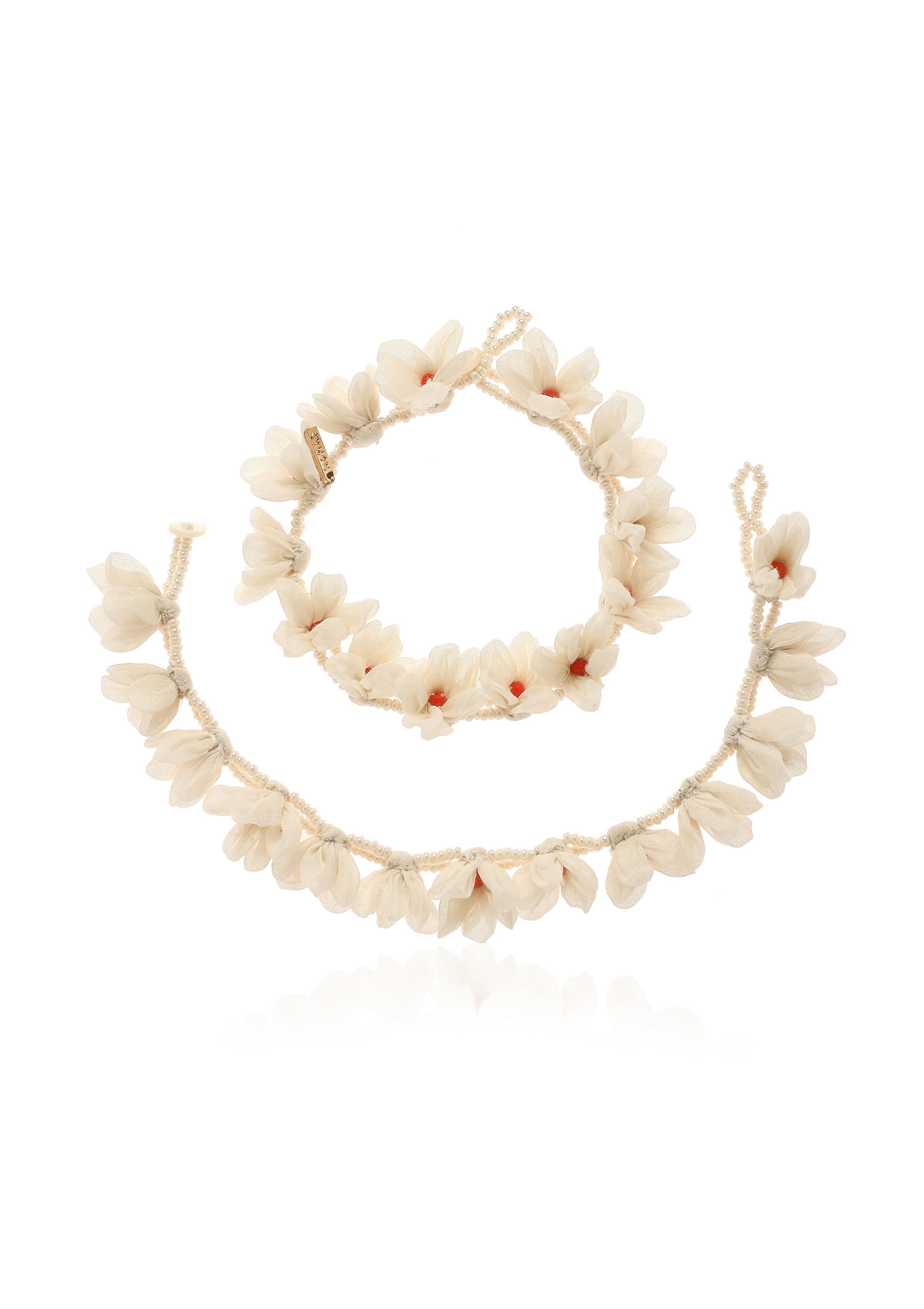 Malar Floral Anklets - Set of 2