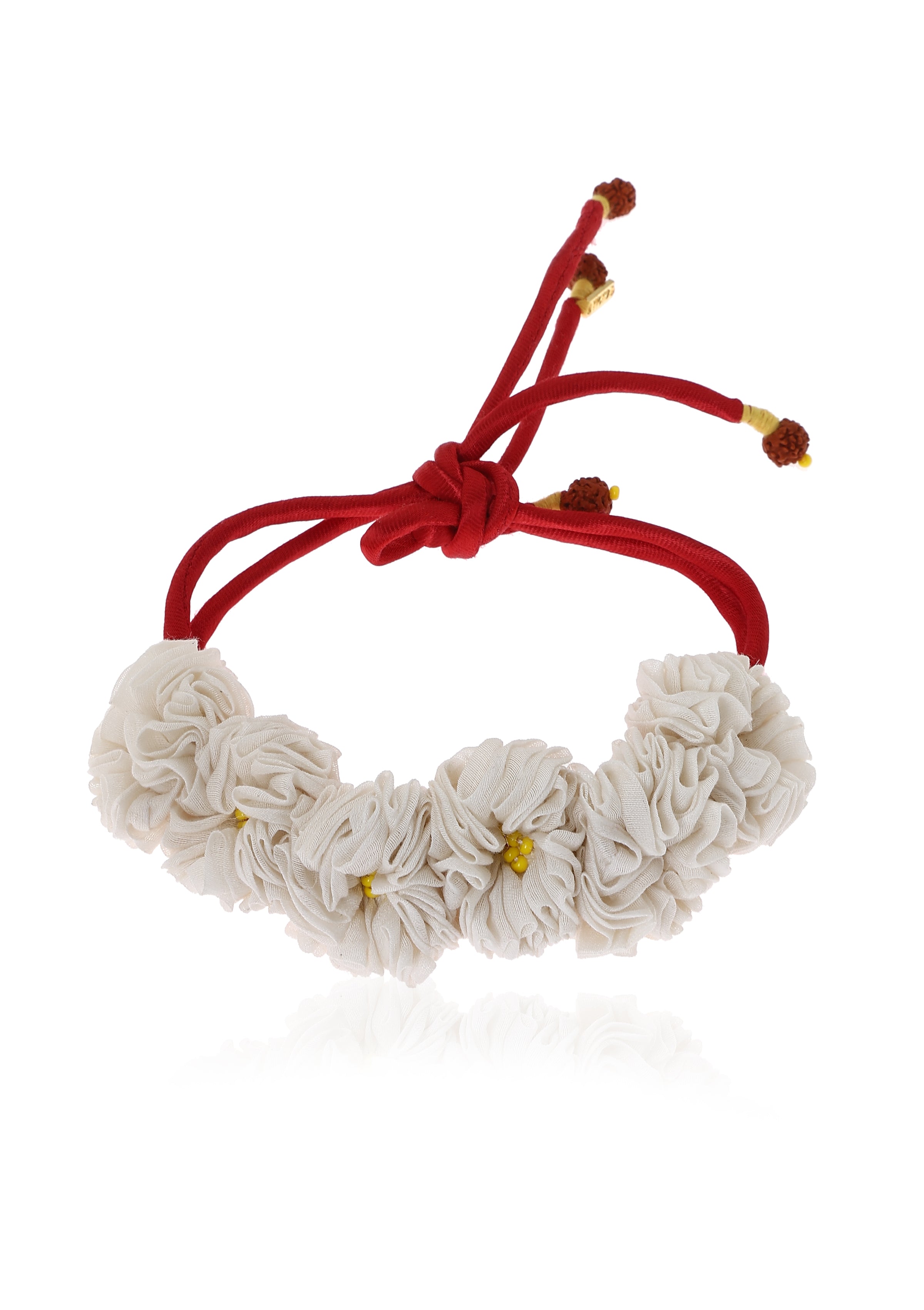 Magnolia White Textile Gajra