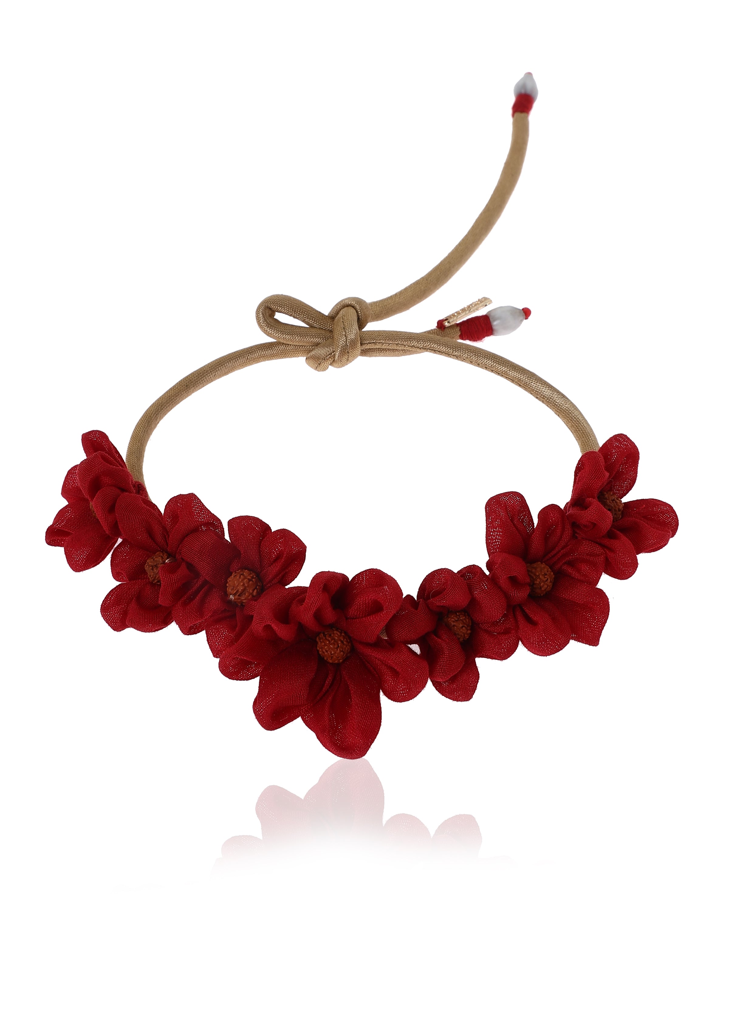 Sarod Red Flower Gajra