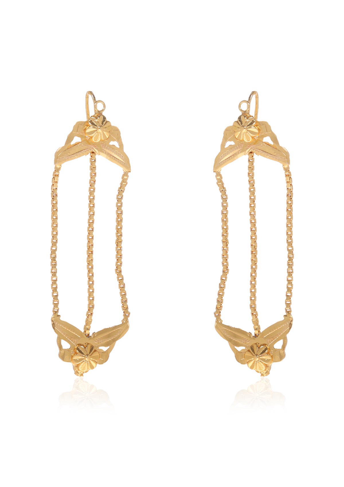 Bhadra Gold Tone Silver Earrings