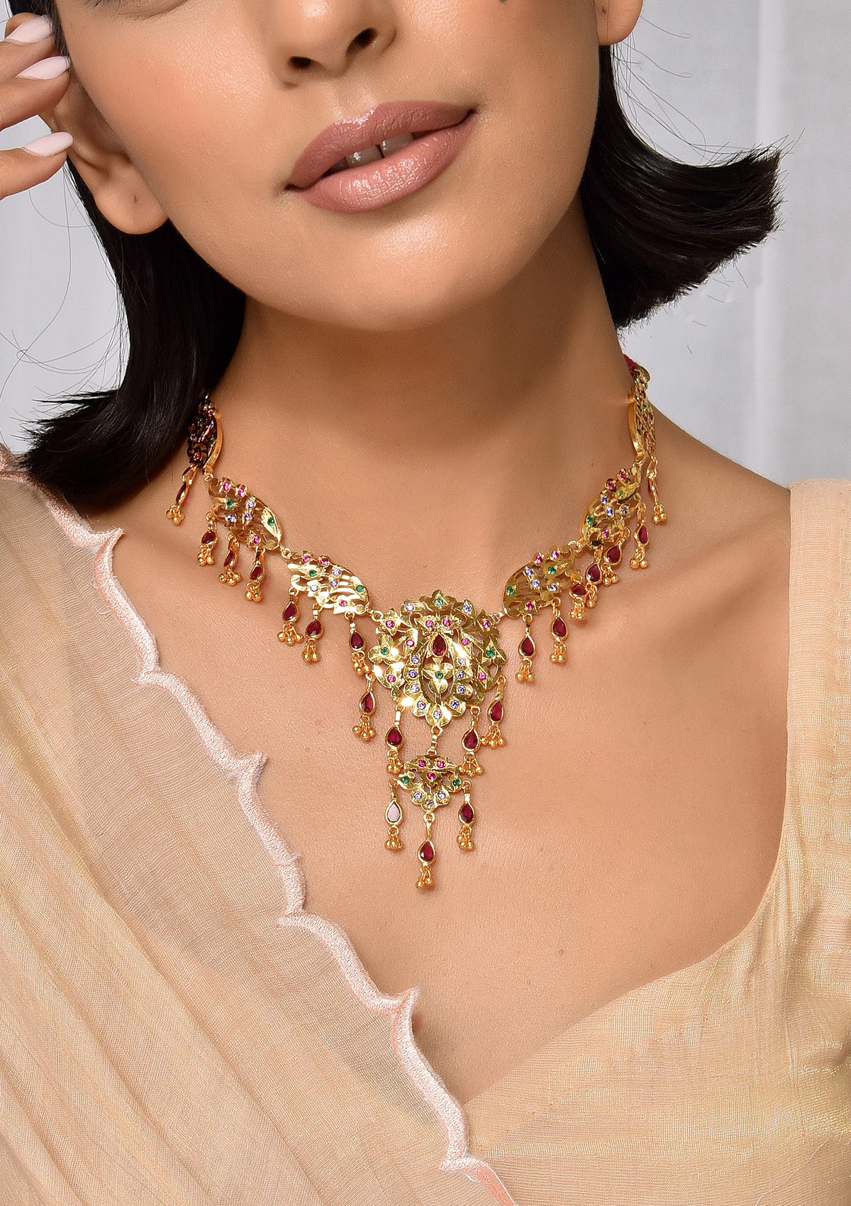 Rama Gold Tone Silver Necklace