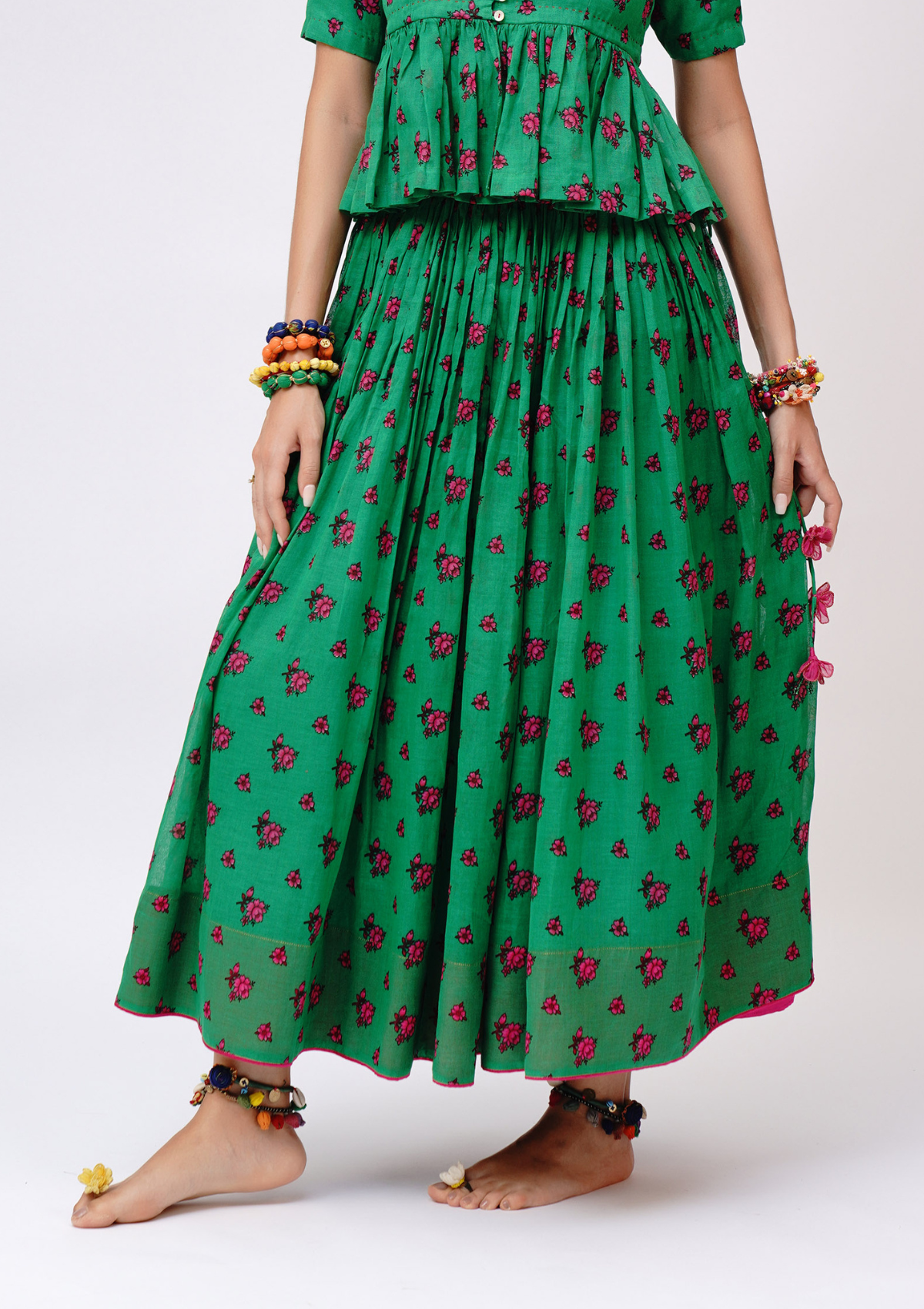Gulri Floral Ghagra