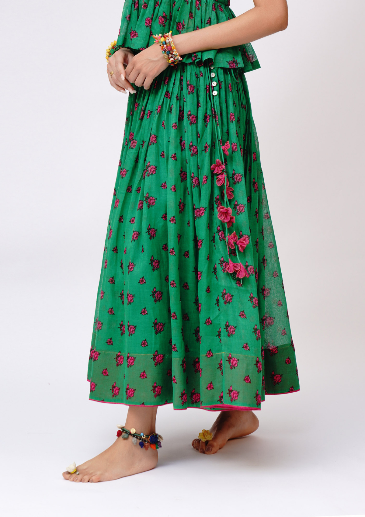 Gulri Floral Ghagra