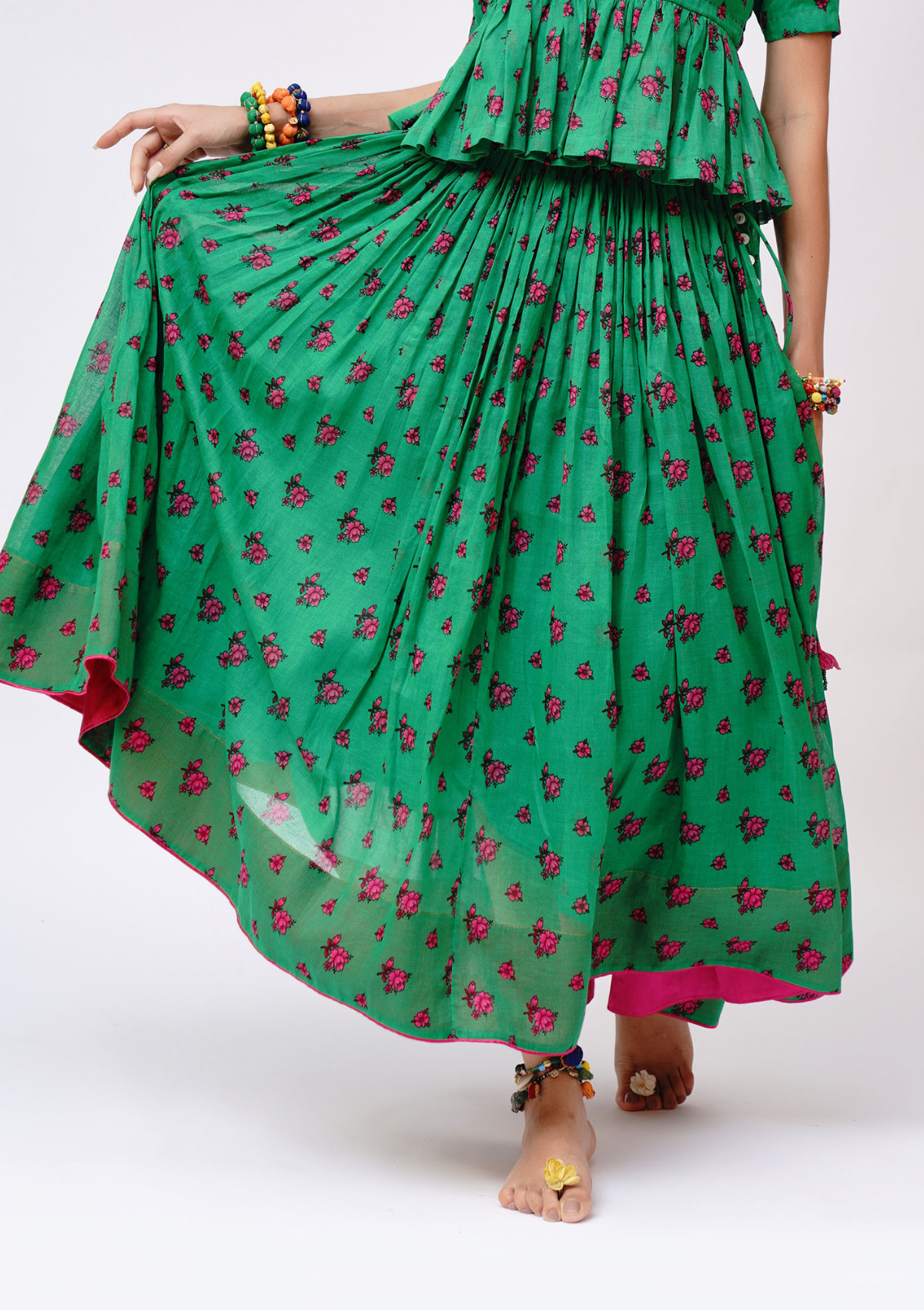 Gulri Floral Ghagra