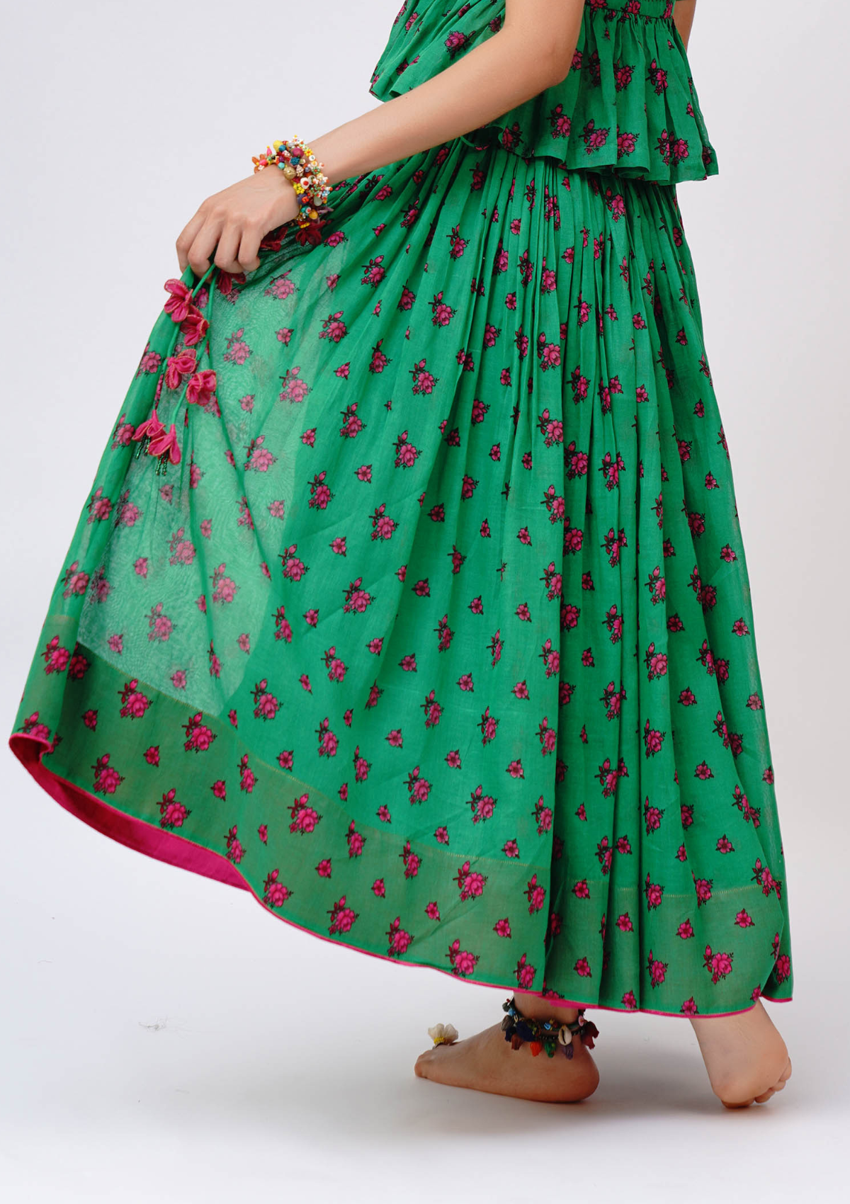 Gulri Floral Ghagra