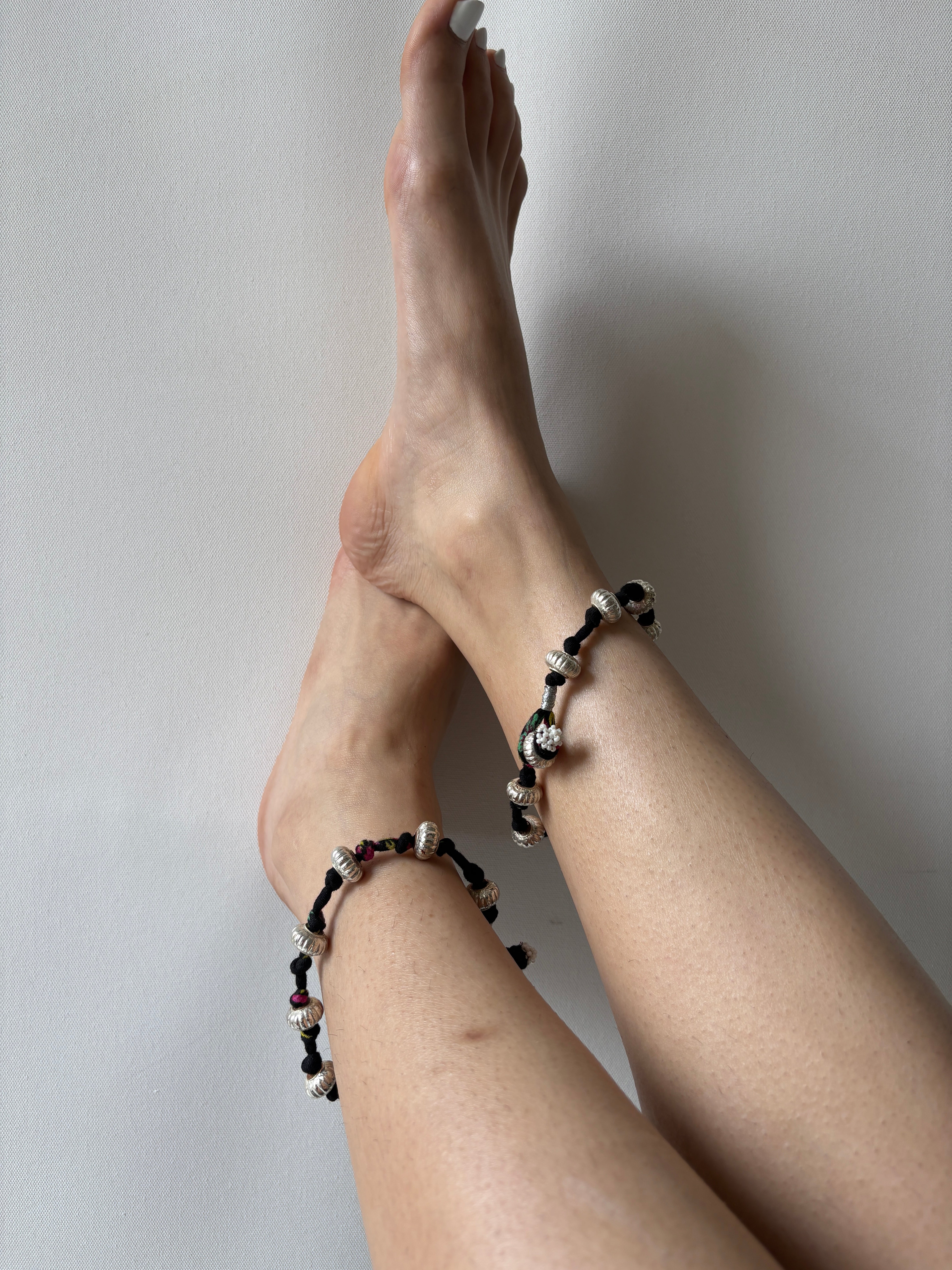 Avantika Handmade Silver Anklets