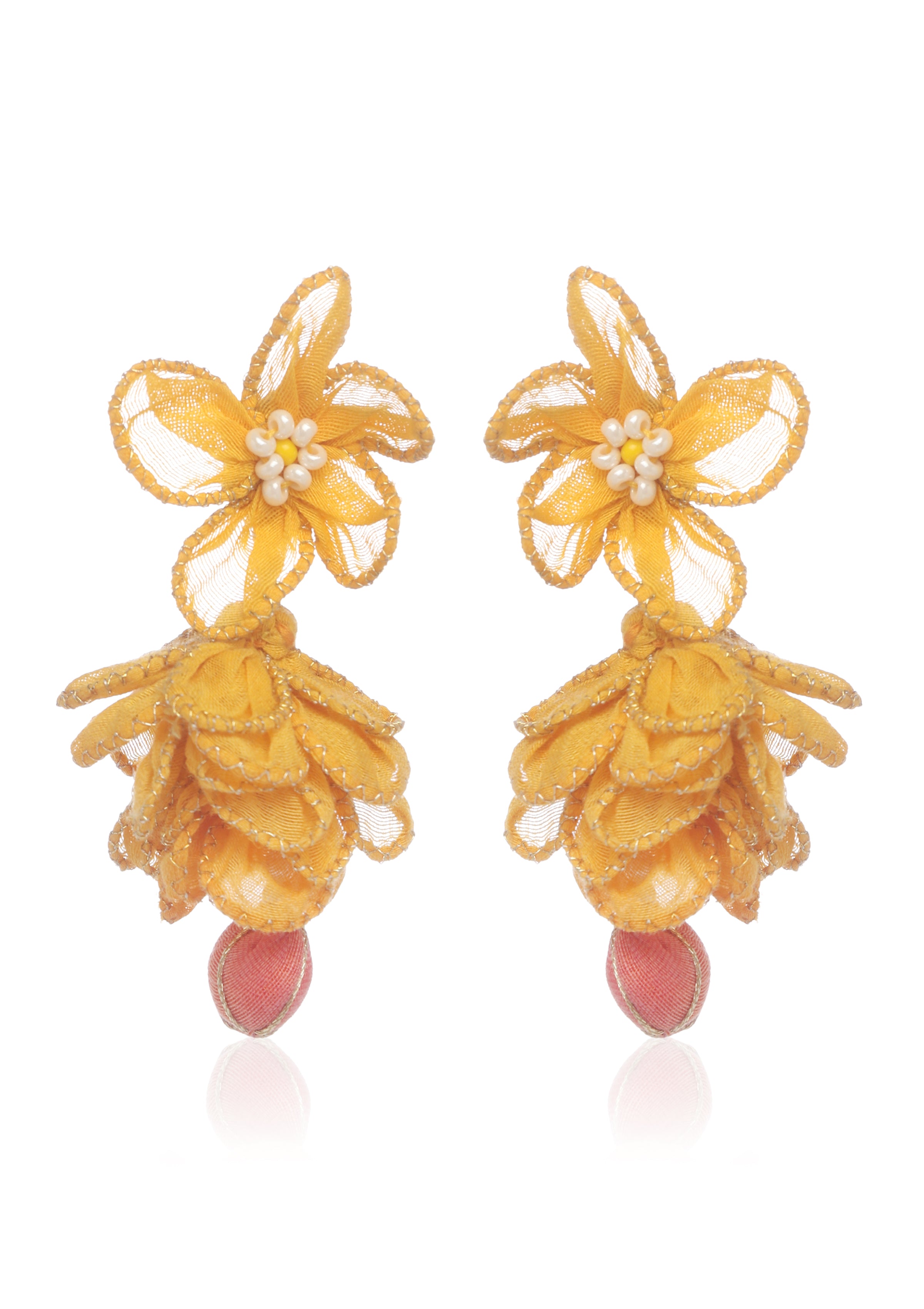 Zahrah Yellow Floral Earrings