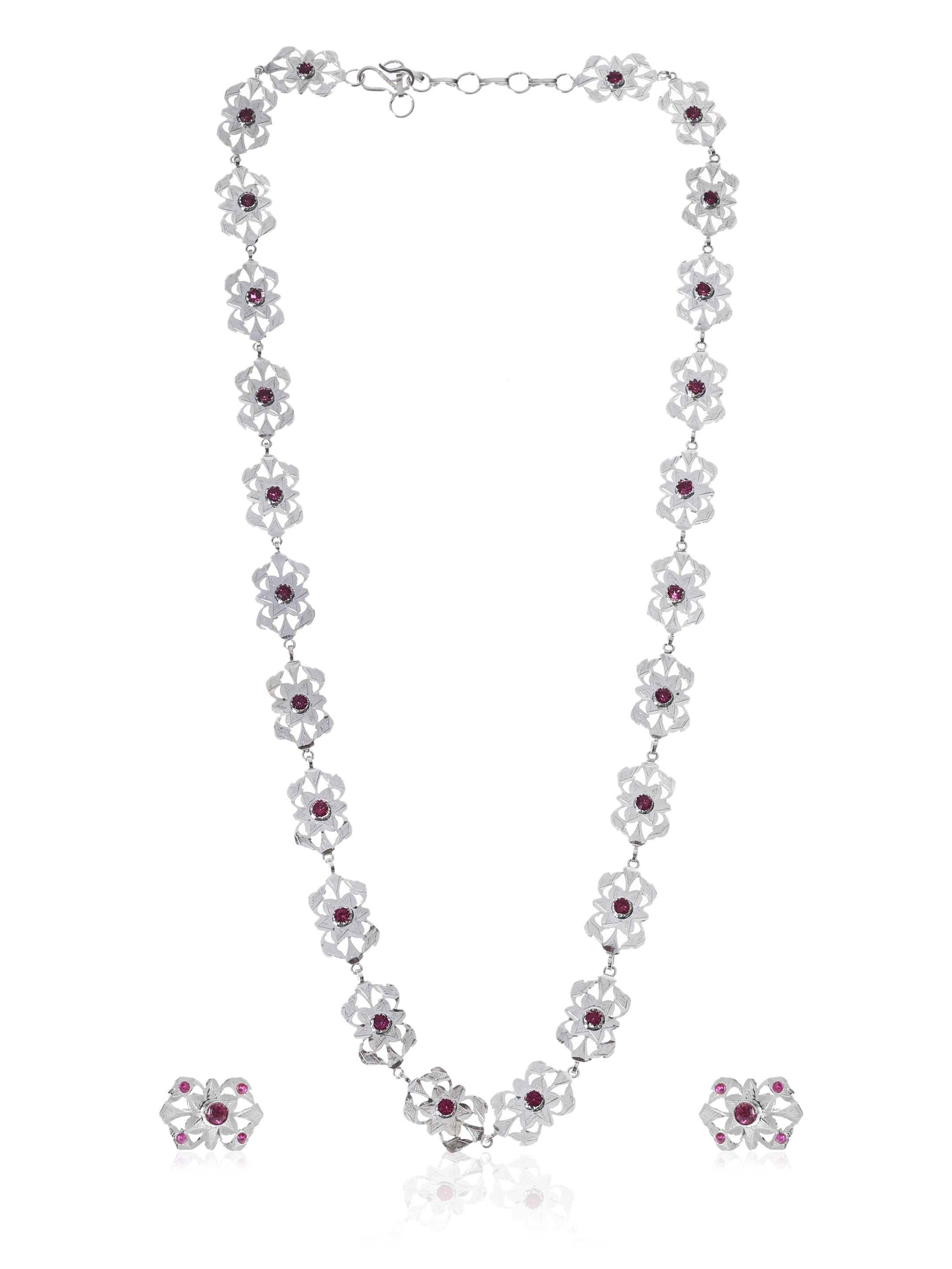 Sarika Handmade Silver Necklace & Earrings Set