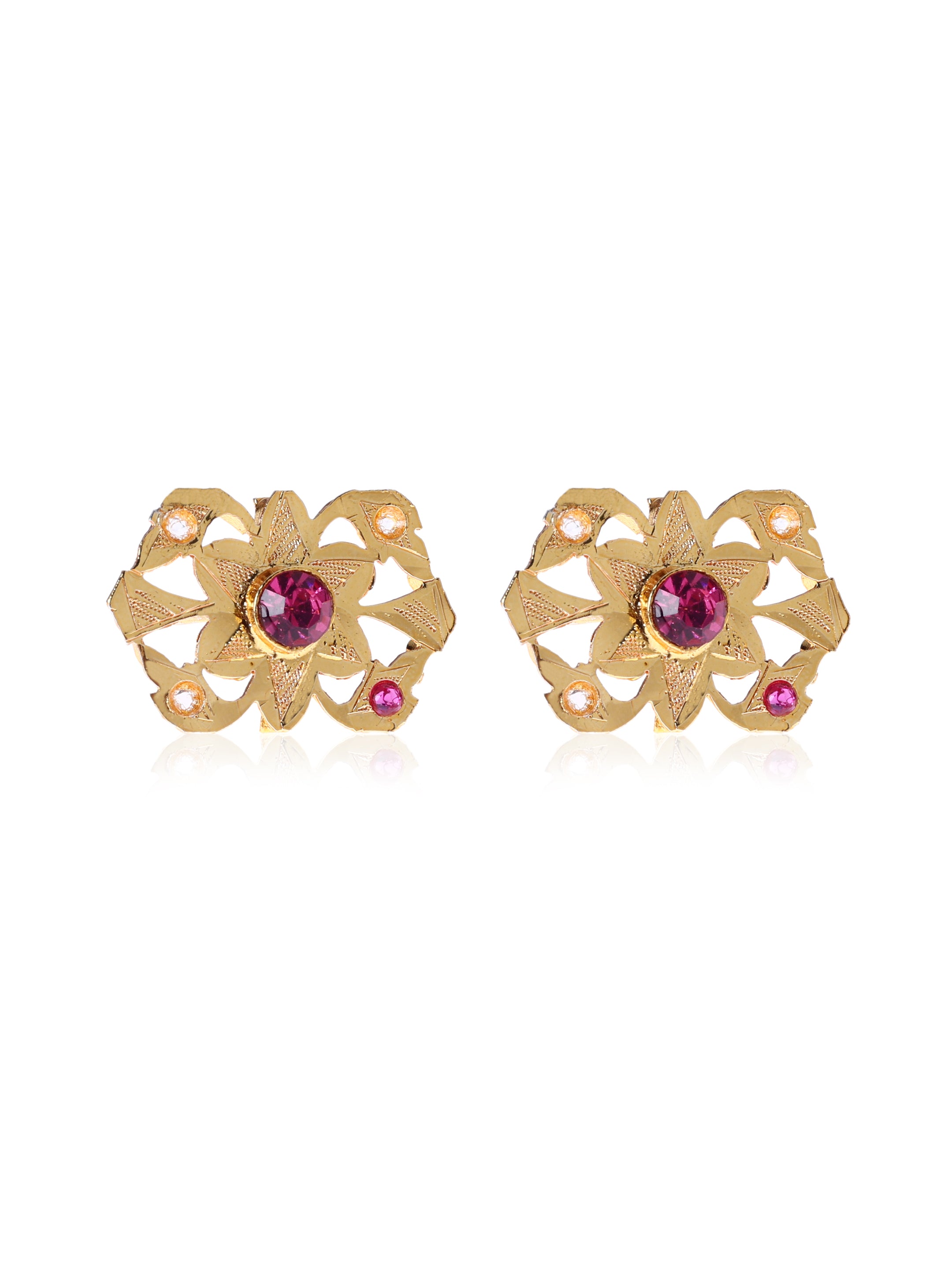 Sarika Gold Tone Silver Earrings