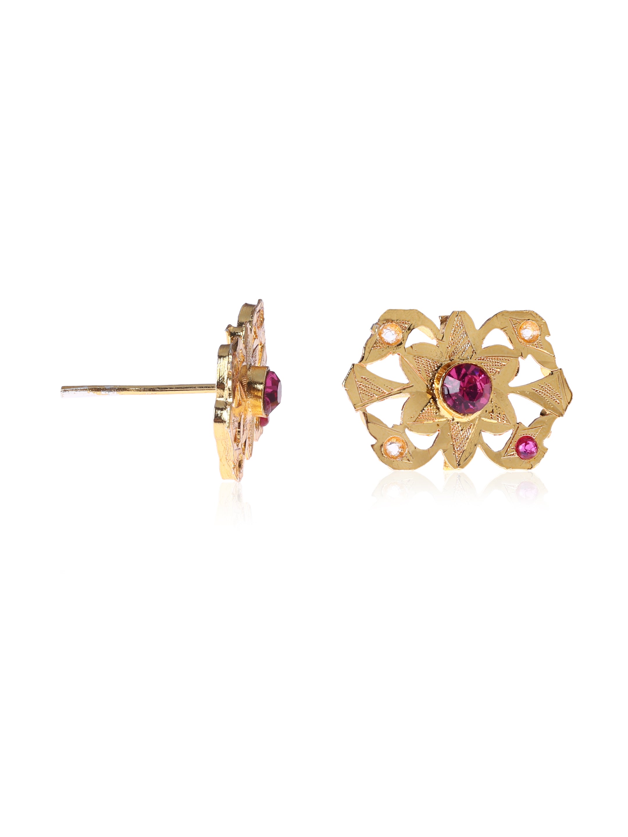 Sarika Gold Tone Silver Earrings