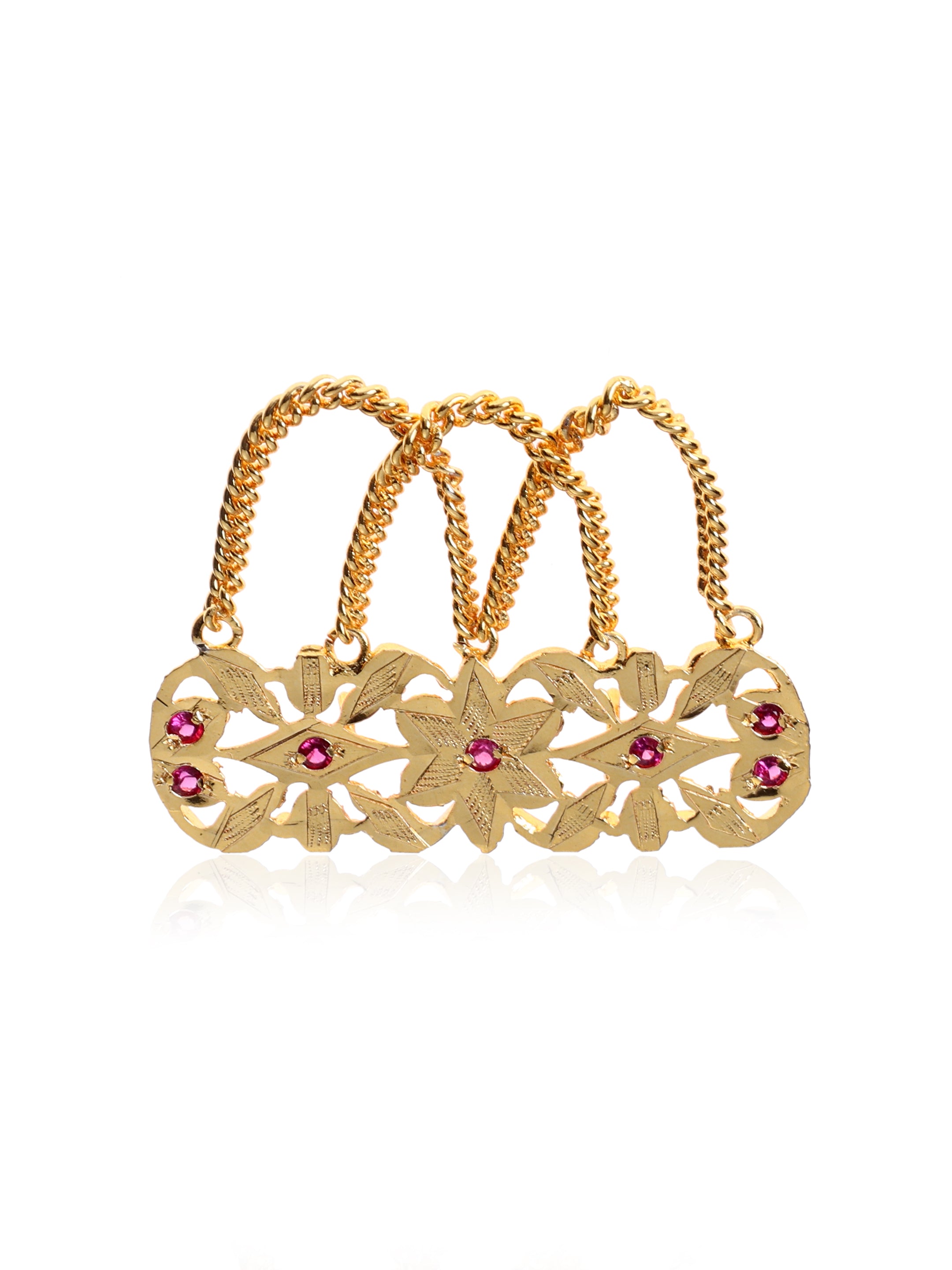 Najma Gold Tone Silver Hairpin