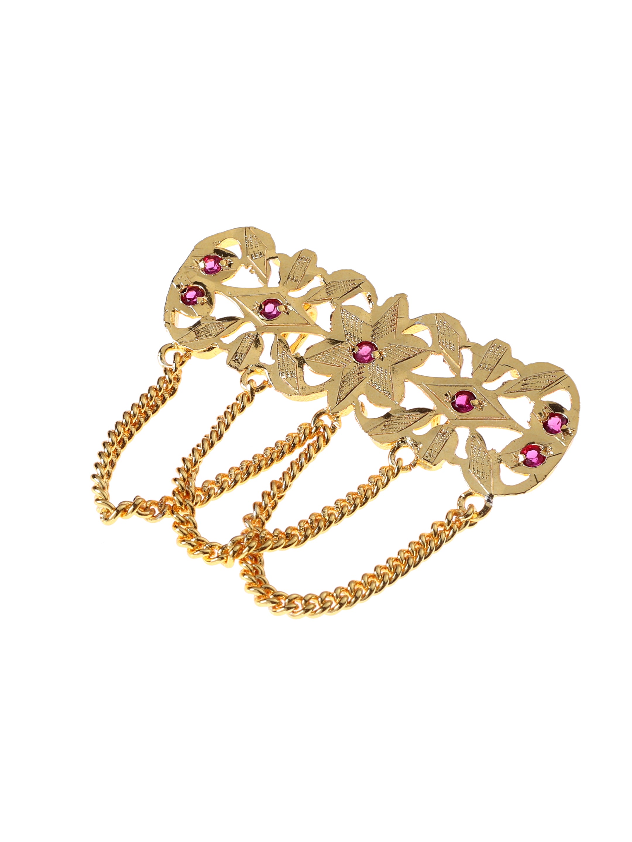 Najma Gold Tone Silver Hairpin