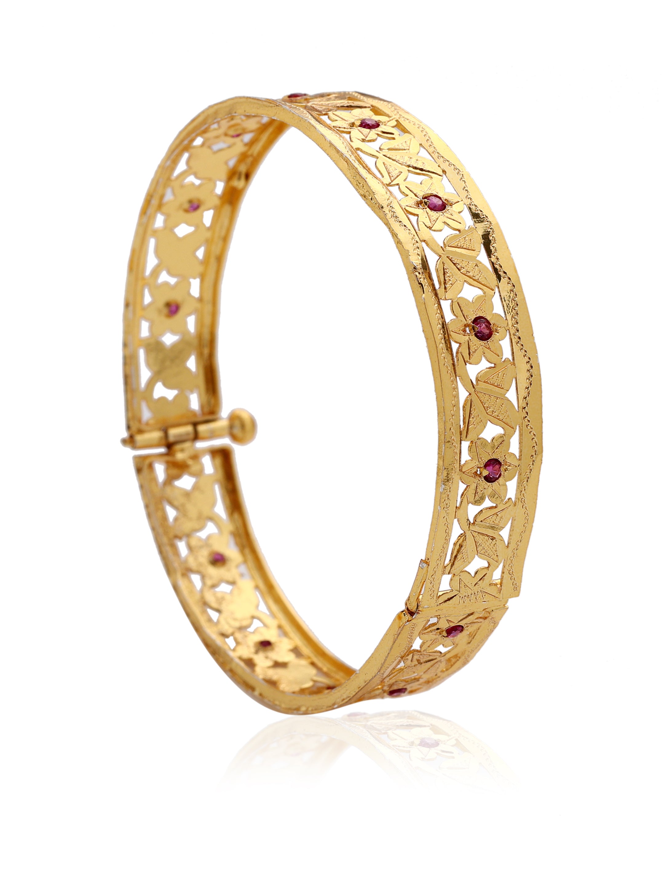 Alka Gold Tone Silver Bangle