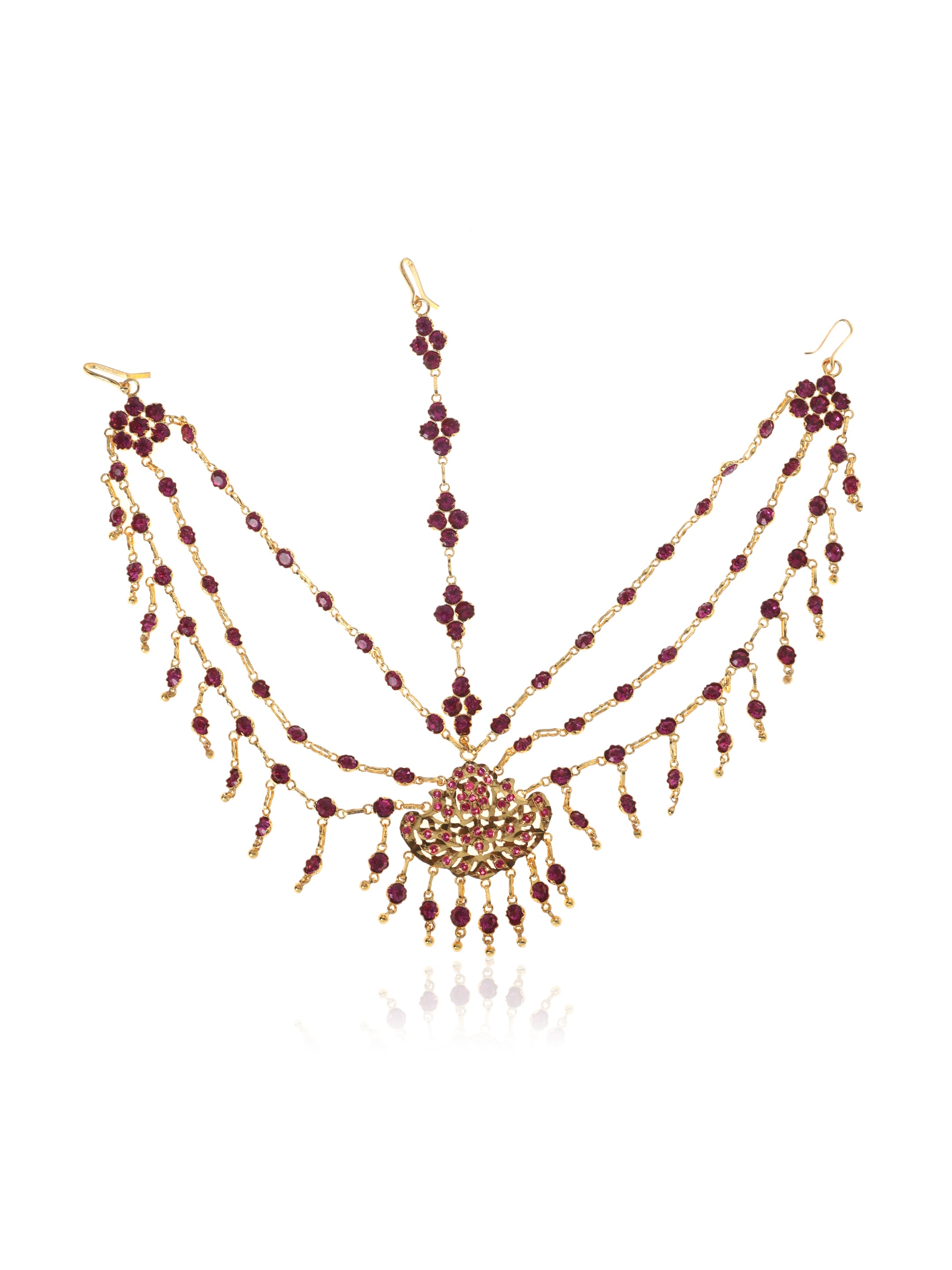 Savitri Gold Tone Silver Mathapatti