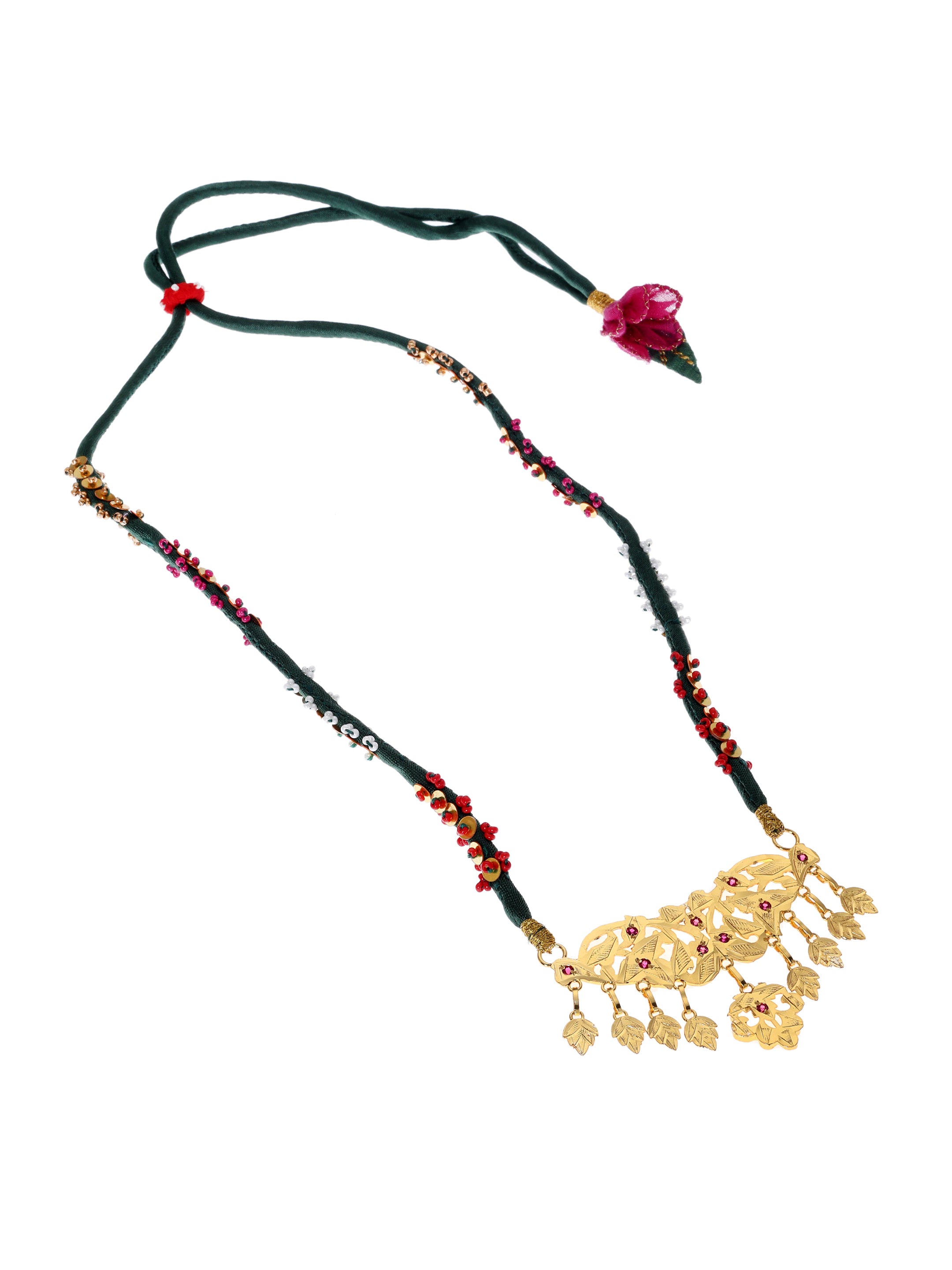 Afra Gold Tone Silver Necklace