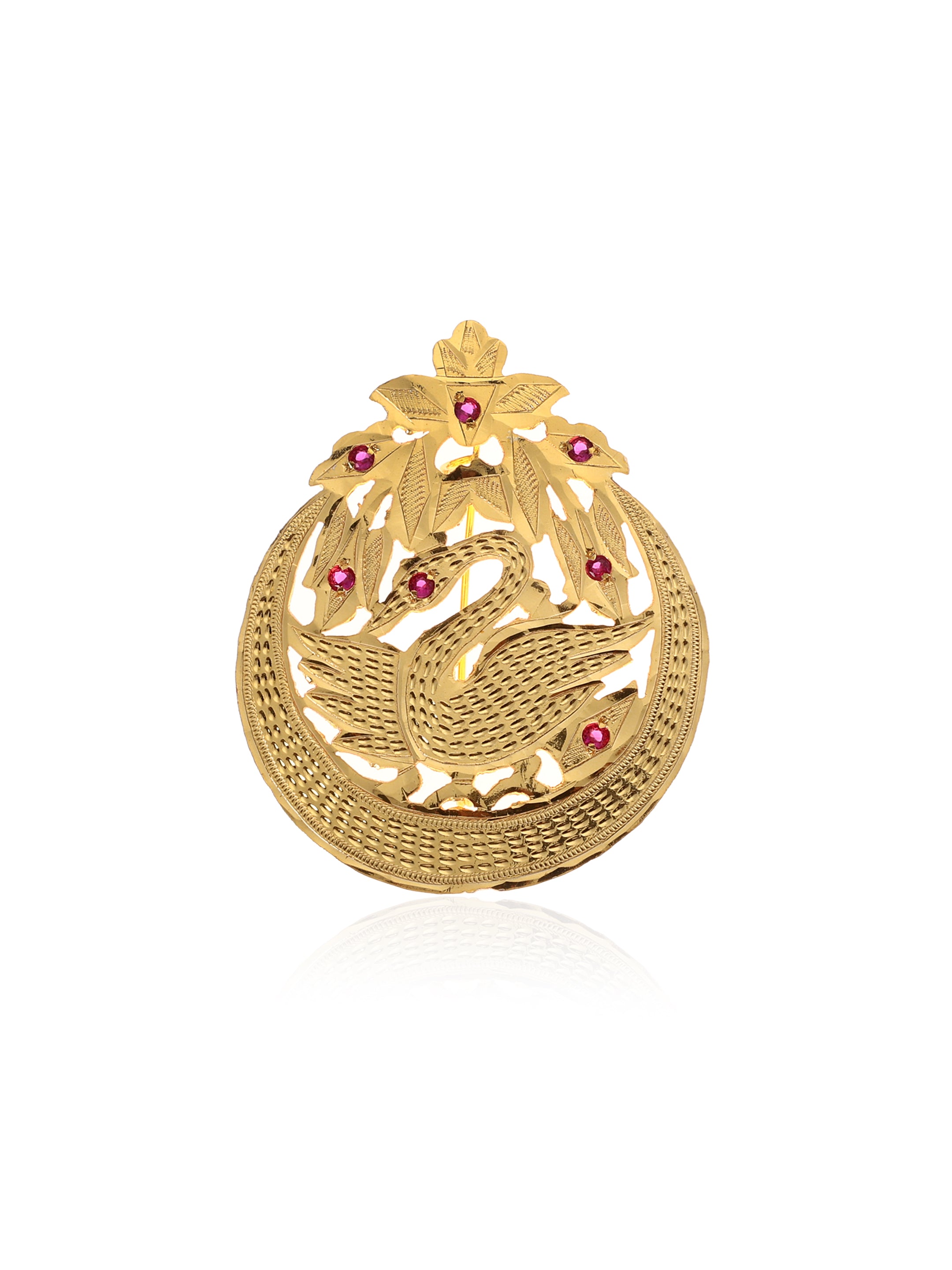 Anika Gold Tone Silver Brooch