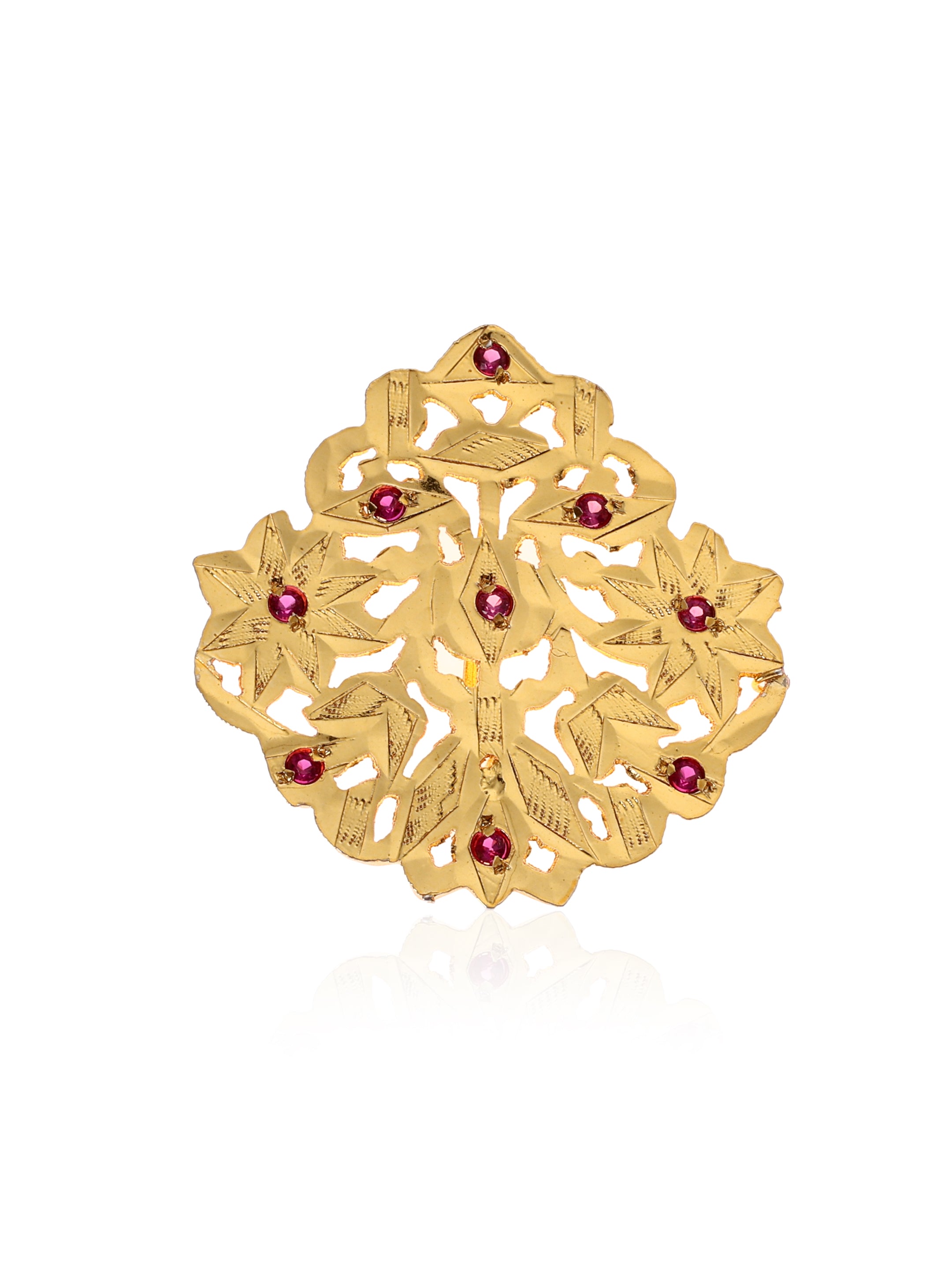 Aala Gold Tone Silver Brooch