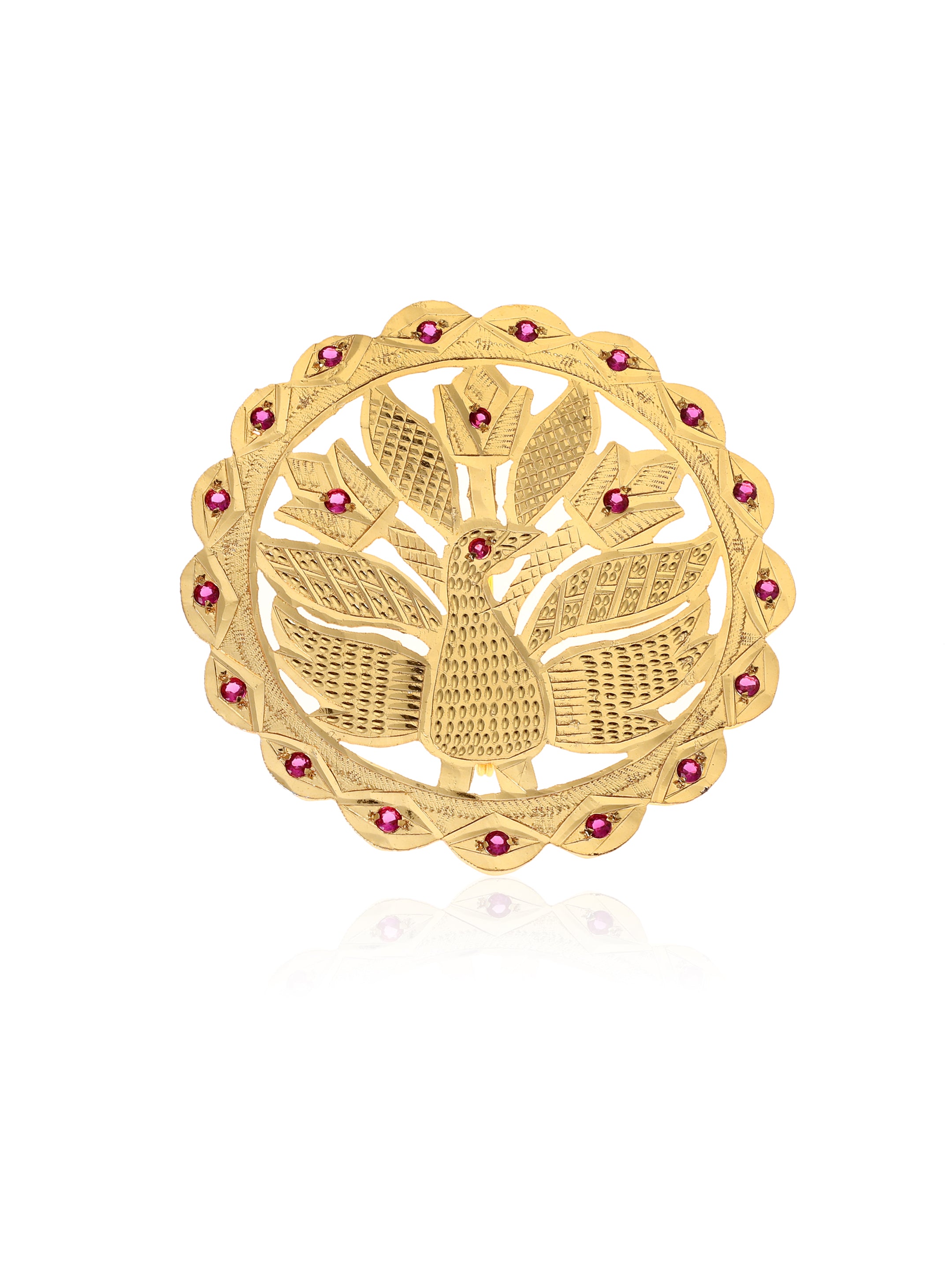 Hiba Gold Tone Silver Brooch
